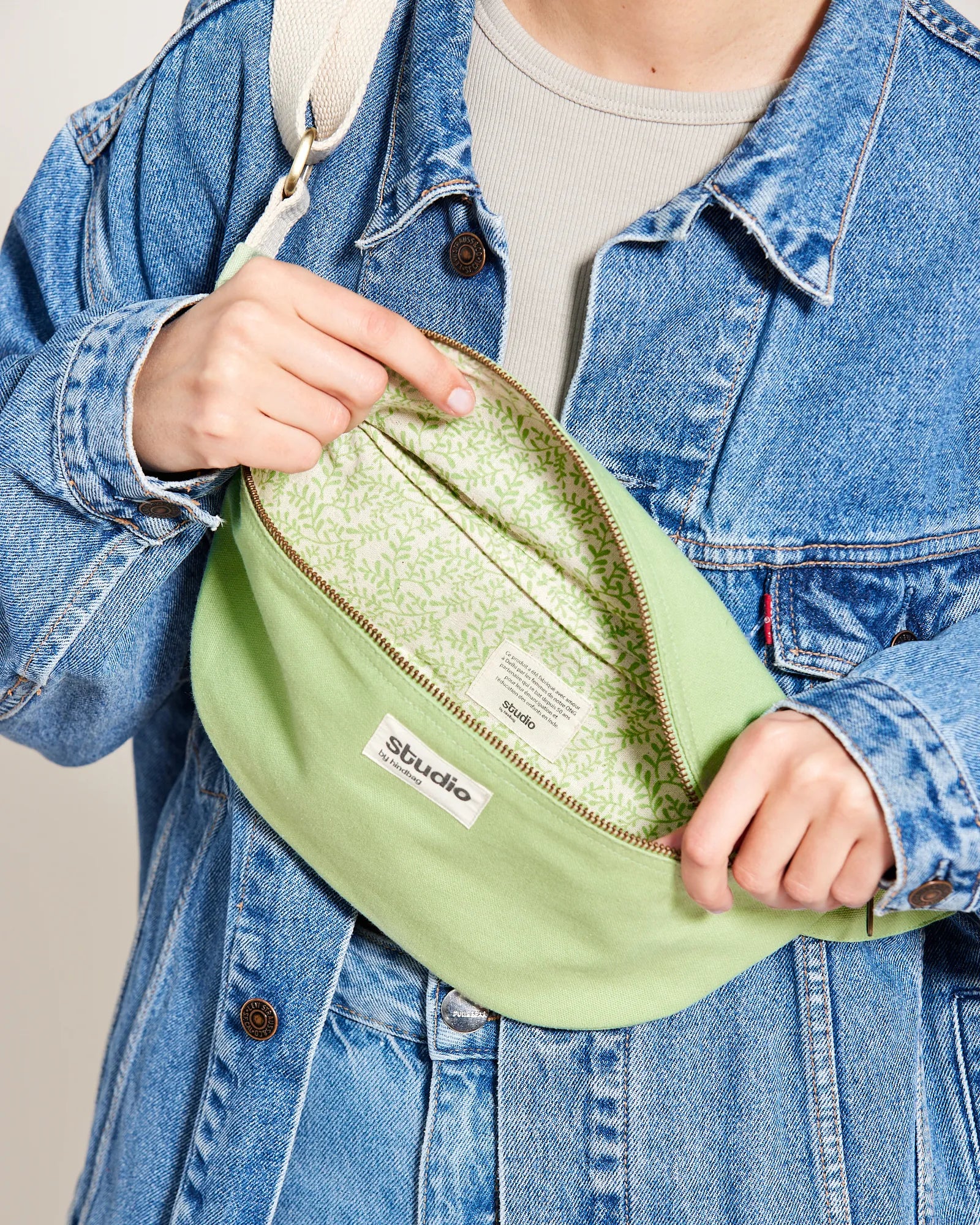 Bauchtasche aus Bio-Baumwolle Hindbag Antoine zum Personalisieren