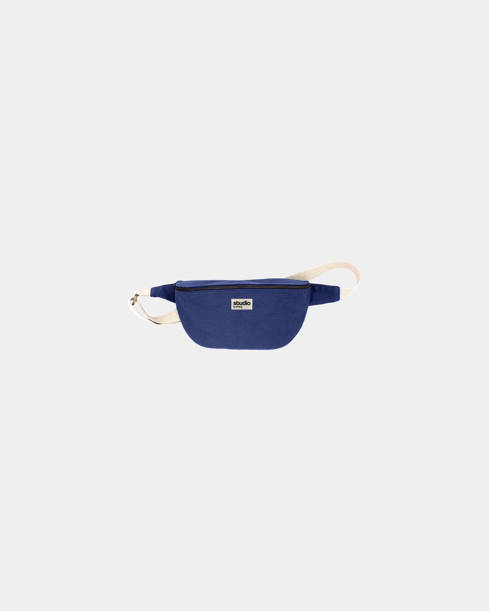 Bauchtasche aus Bio-Baumwolle Hindbag Antoine zum Personalisieren - Marineblau
