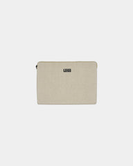 Laptophülle aus Bio-Baumwolle Hindbag Léo 15" zum Personalisieren - Jute