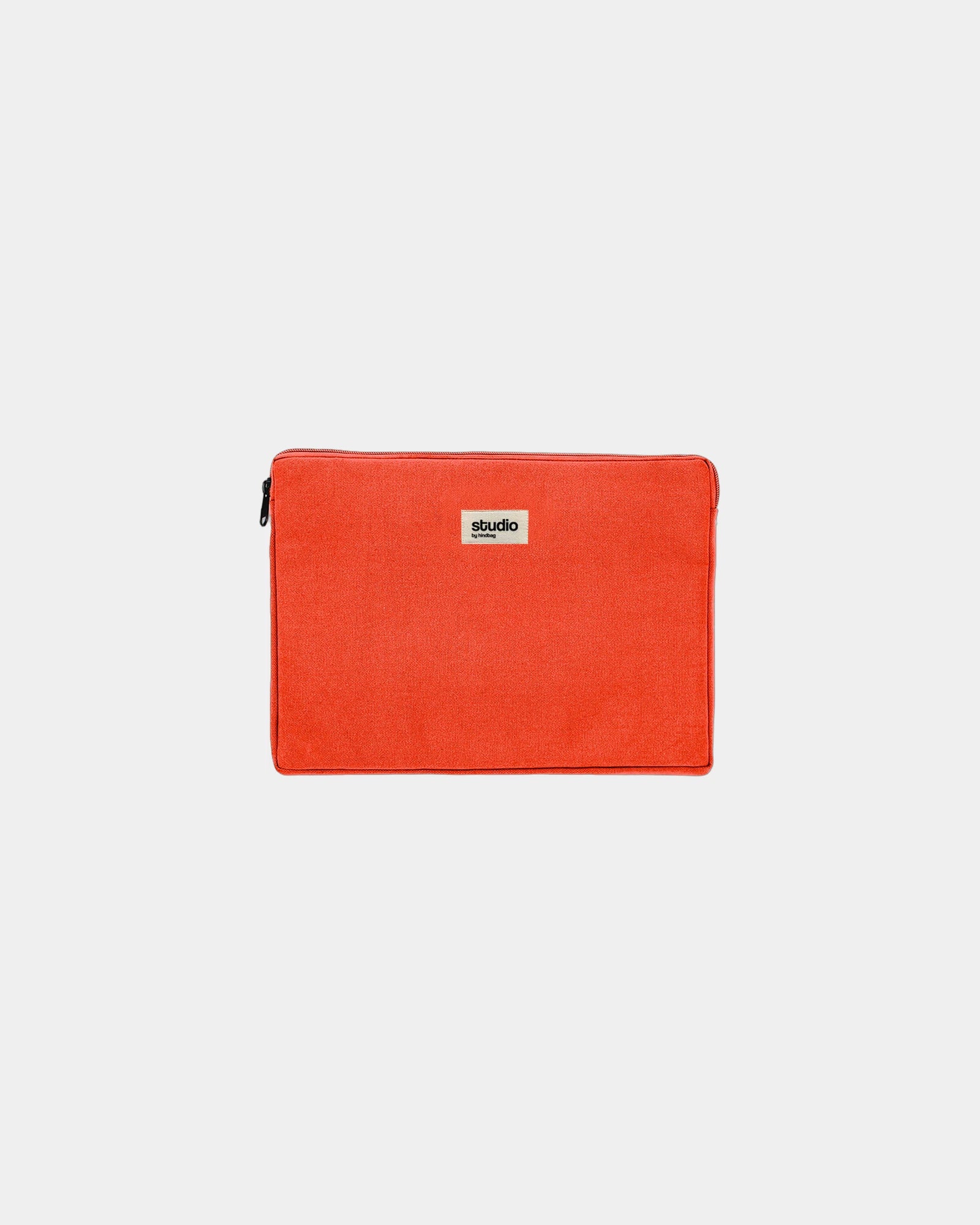 Laptophülle aus Bio-Baumwolle Hindbag Léo 13" zum Personalisieren - Rot