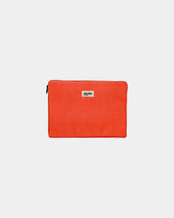 Laptophülle aus Bio-Baumwolle Hindbag Léo 13" zum Personalisieren - Rot