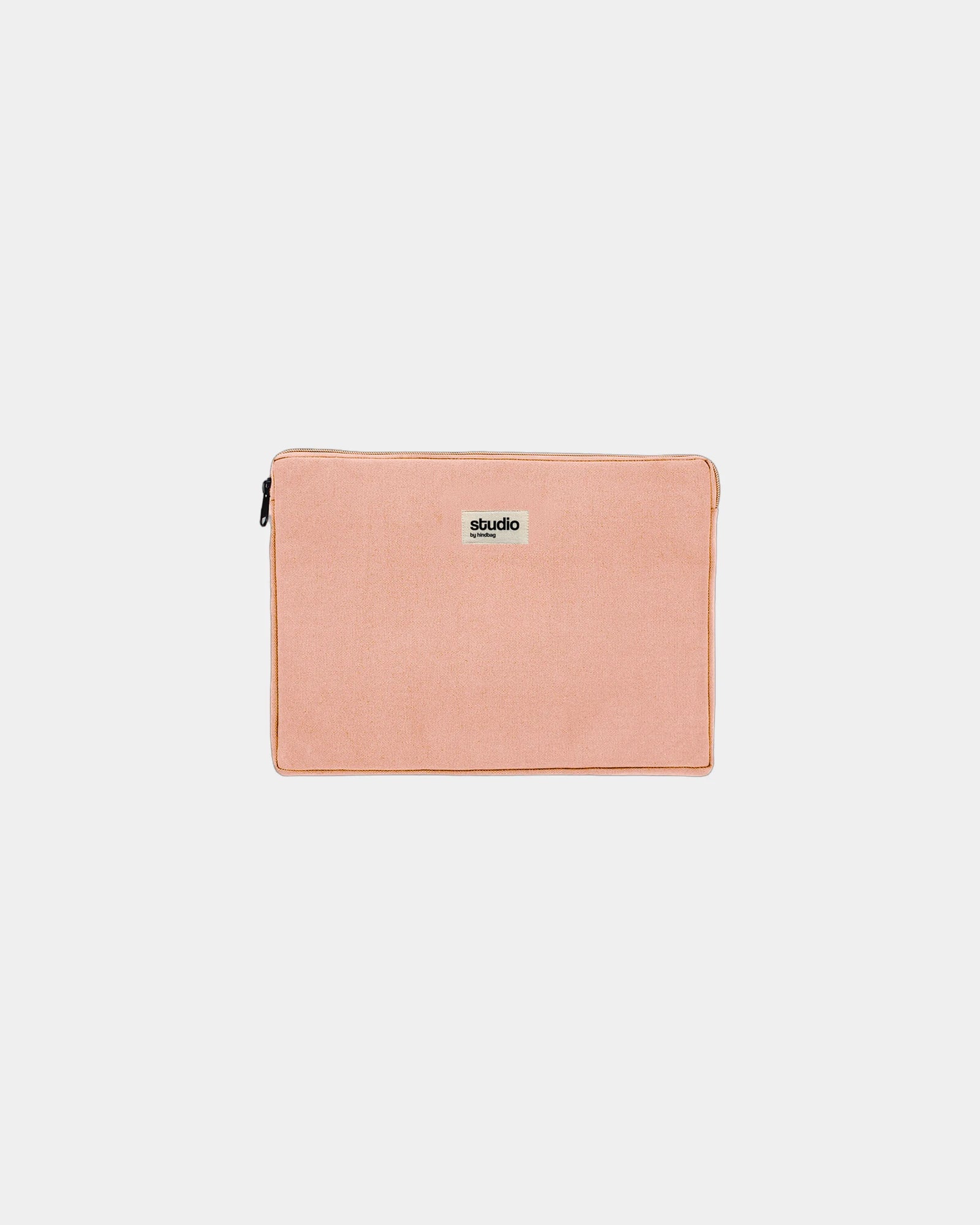 Laptophülle aus Bio-Baumwolle Hindbag Léo 13" zum Personalisieren - Lachs