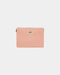Laptophülle aus Bio-Baumwolle Hindbag Léo 13" zum Personalisieren - Lachs