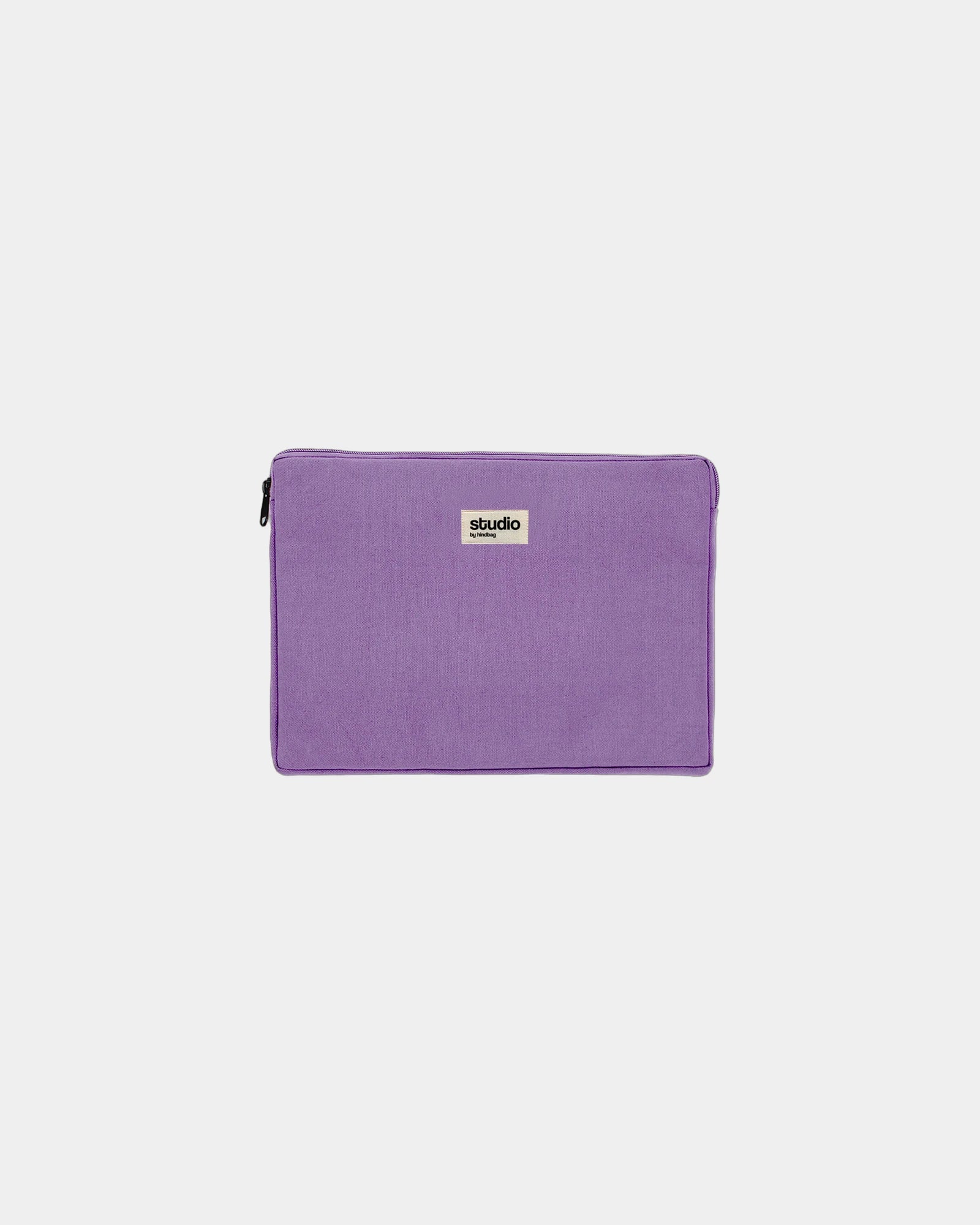 Laptophülle aus Bio-Baumwolle Hindbag Léo 13" zum Personalisieren - Lavendel