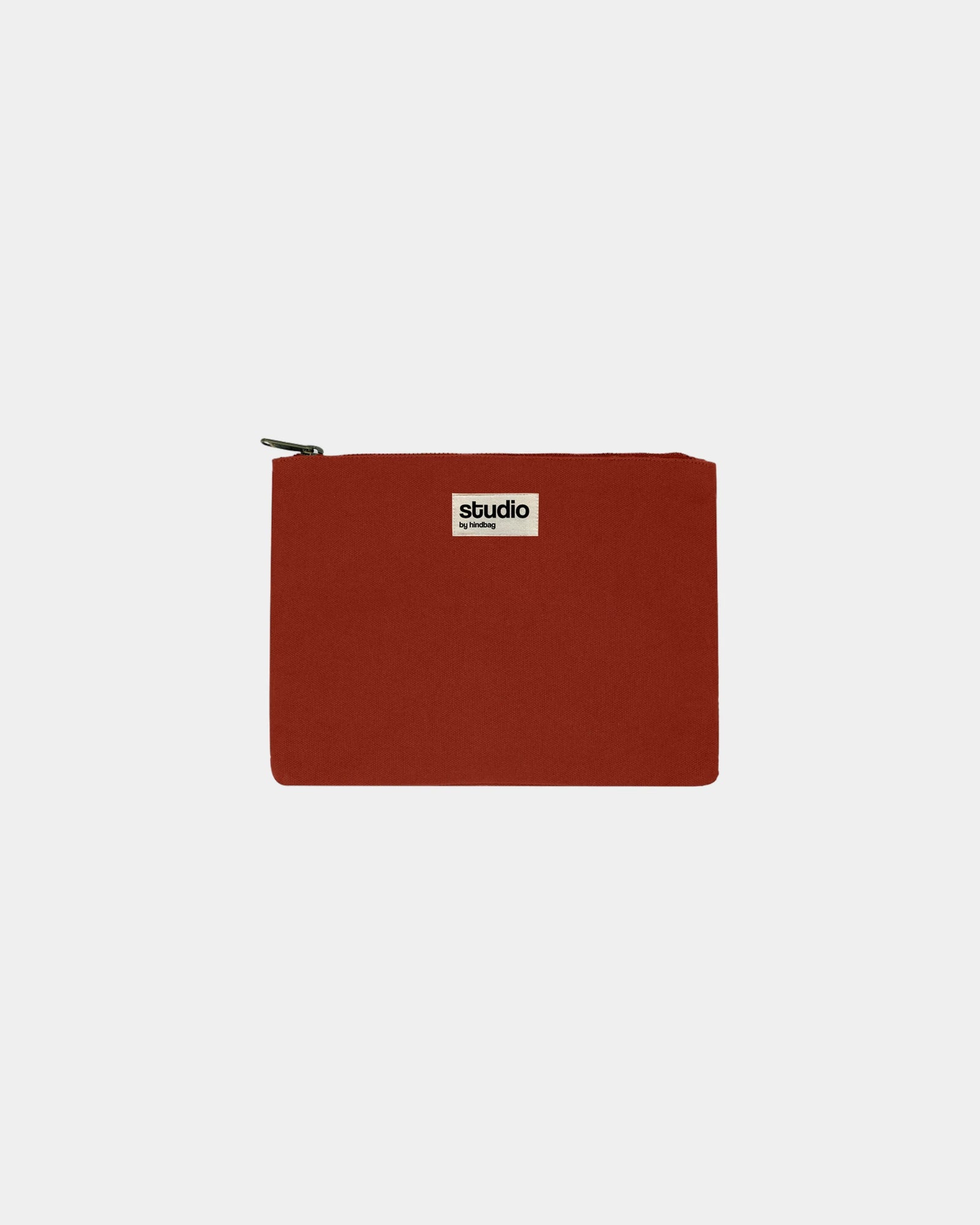 Tasche aus GOTS-Bio-Baumwolle Hindbag Colette M zum Personalisieren - Ziegelrot