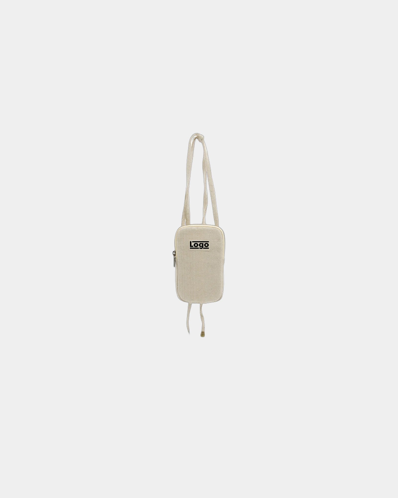 Smartphonehülle aus Bio-Baumwolle Hindbag Théo zum Personalisieren - Jute