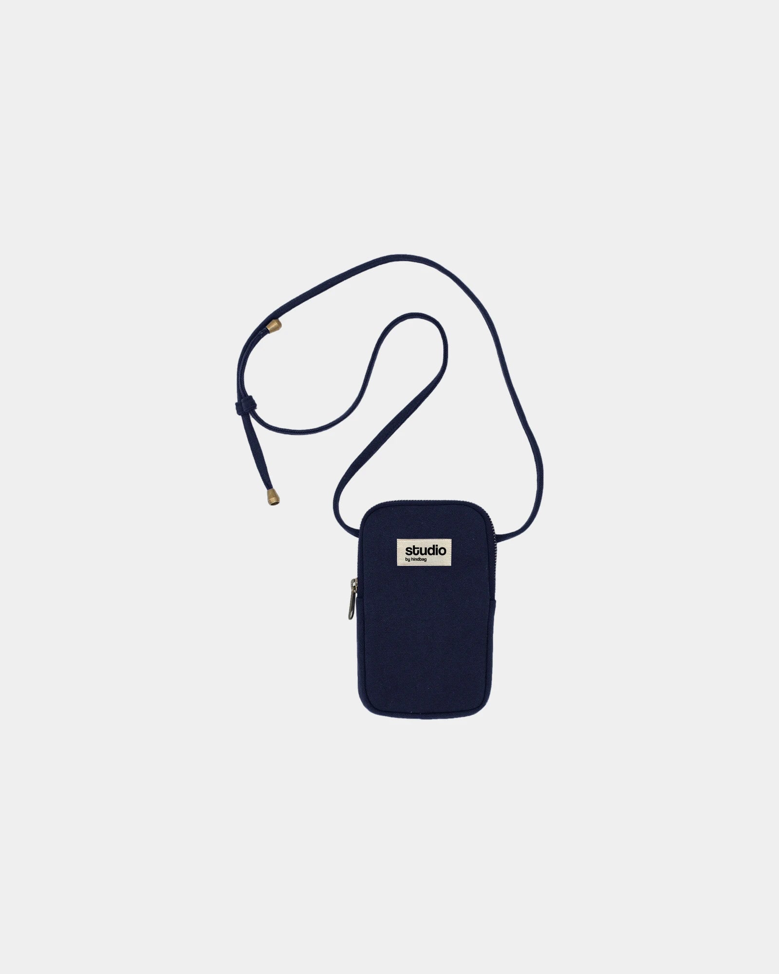 Smartphonehülle aus Bio-Baumwolle Hindbag Théo zum Personalisieren - Marineblau