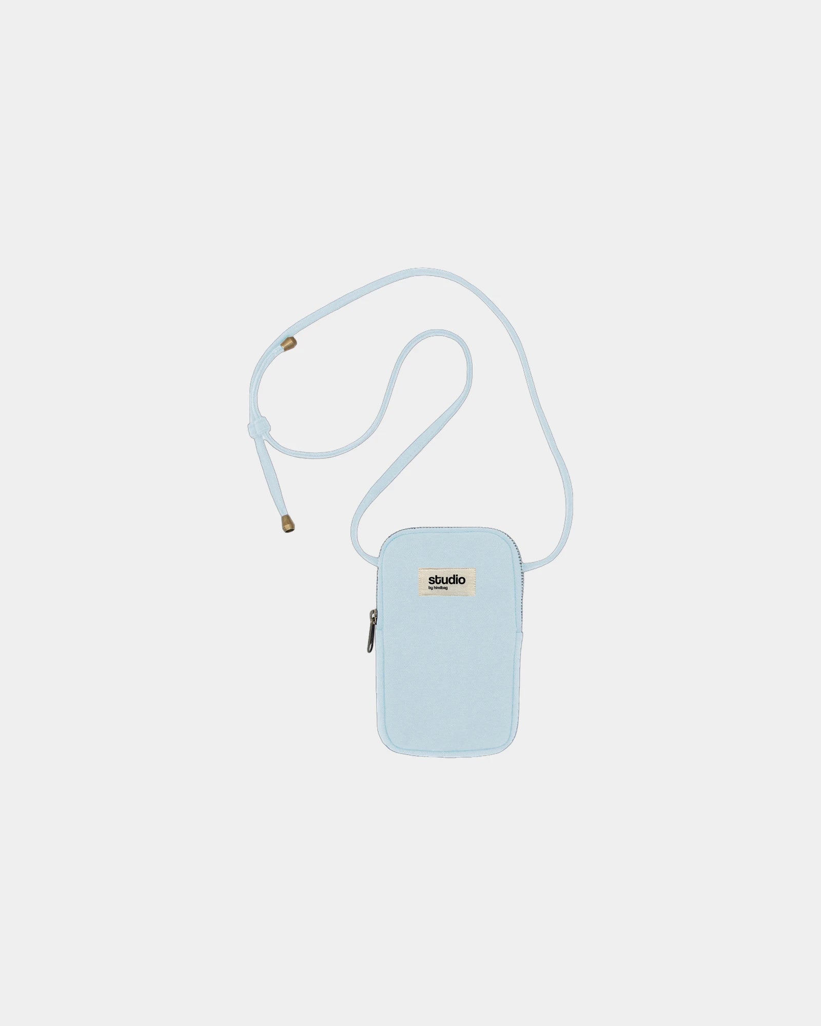 Smartphonehülle aus Bio-Baumwolle Hindbag Théo zum Personalisieren - Azur