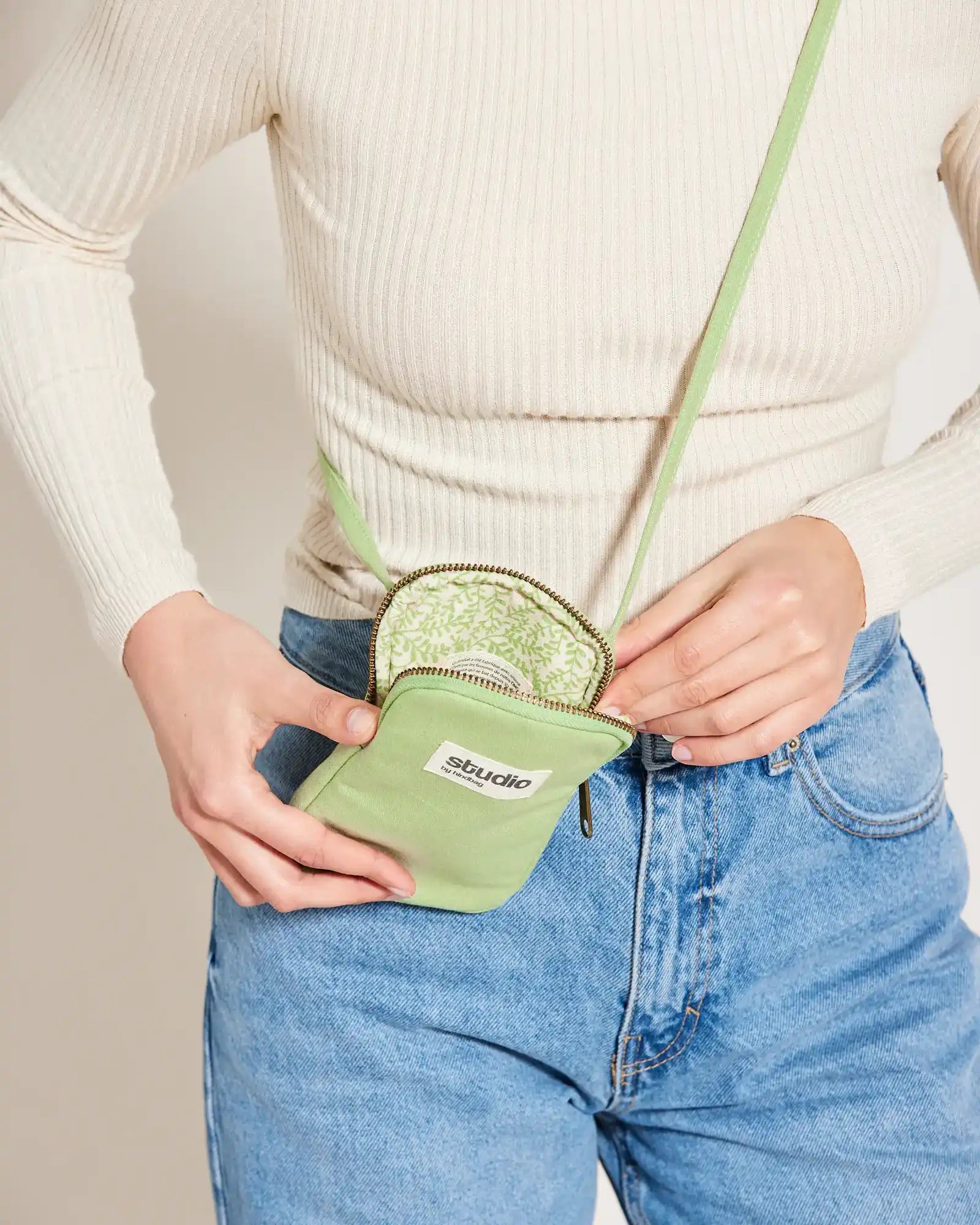 Smartphonehülle aus Bio-Baumwolle Hindbag Théo zum Personalisieren - 49