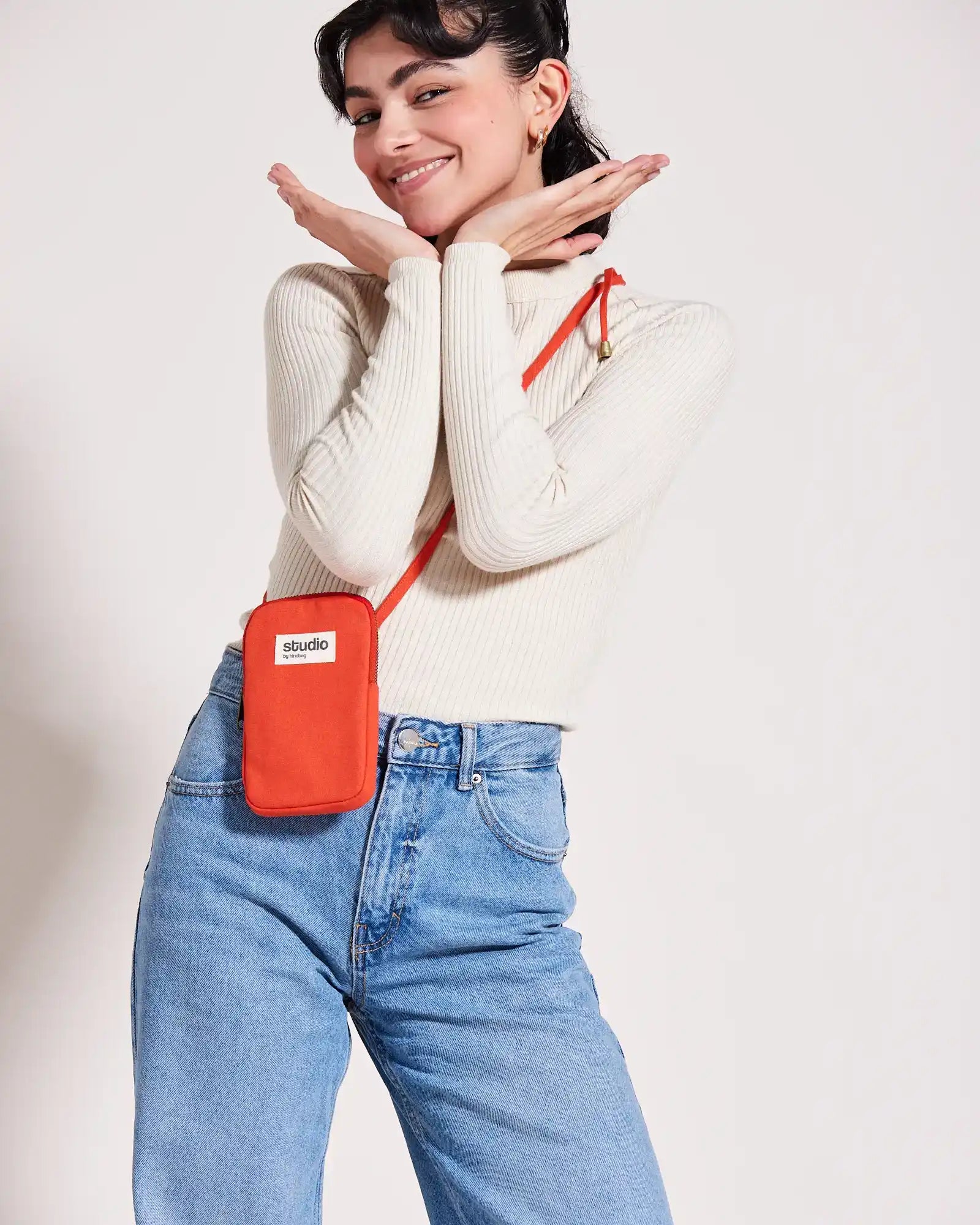 Smartphonehülle aus Bio-Baumwolle Hindbag Théo zum Personalisieren - 35