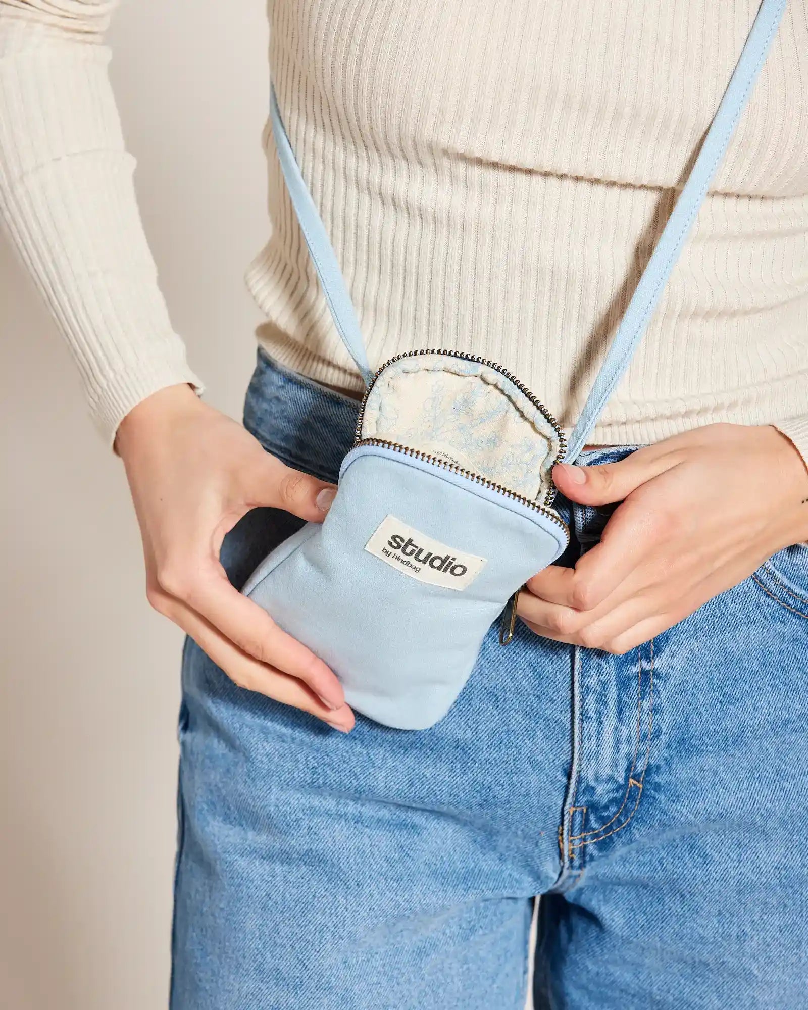Smartphonehülle aus Bio-Baumwolle Hindbag Théo zum Personalisieren - 29