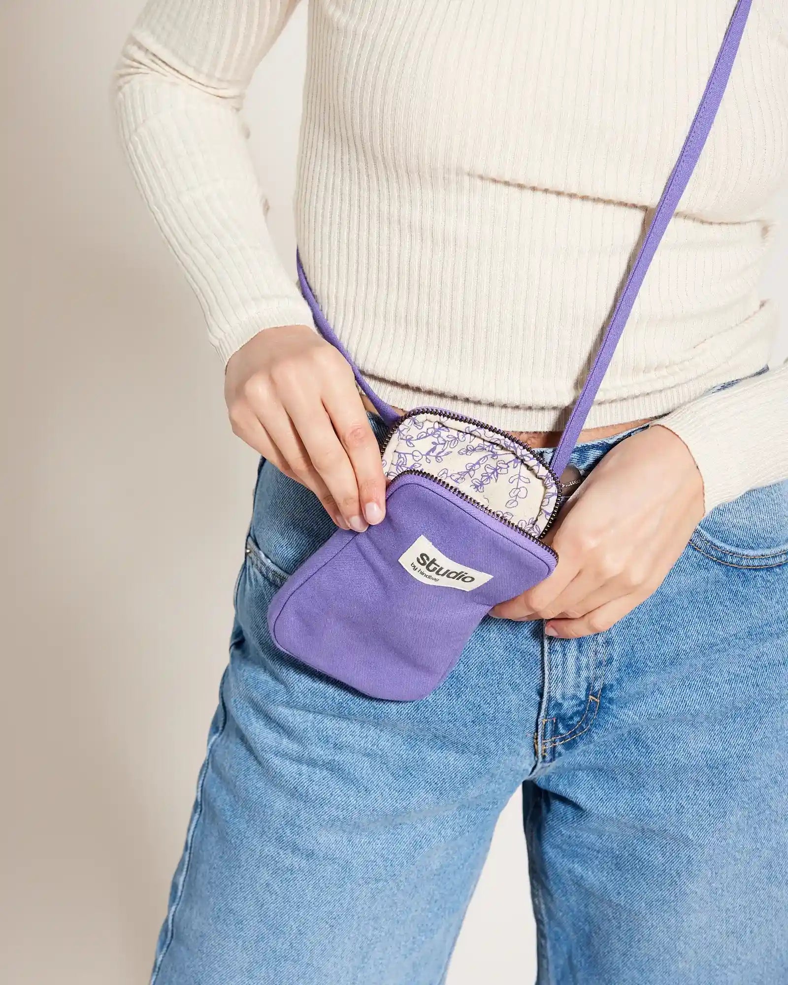Smartphonehülle aus Bio-Baumwolle Hindbag Théo zum Personalisieren - 54
