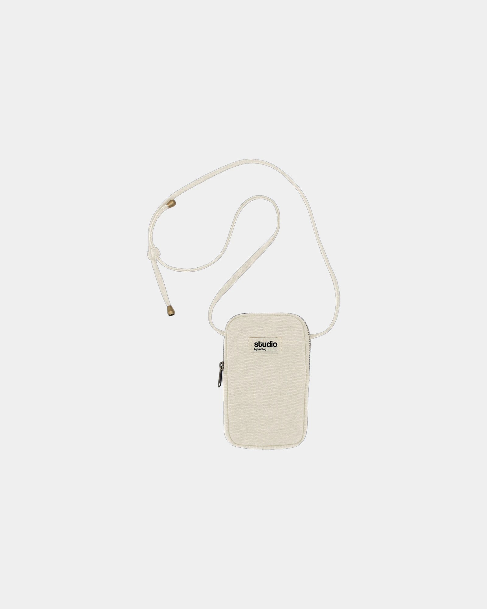 Smartphonehülle aus Bio-Baumwolle Hindbag Théo zum Personalisieren - Ecru