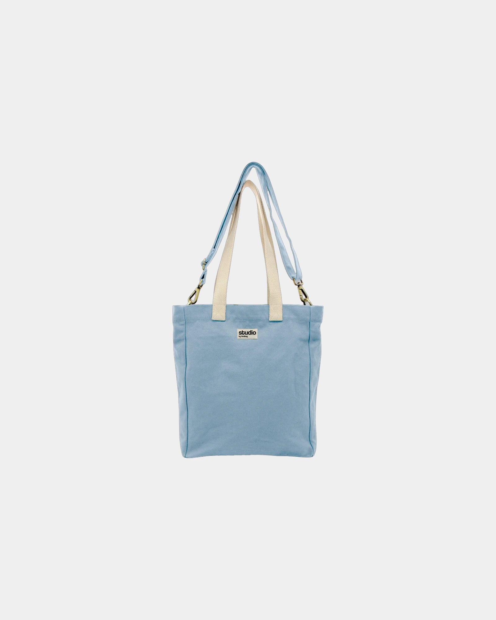 Shopper aus Bio-Baumwolle Hindbag Evan zum Personalisieren - Azur