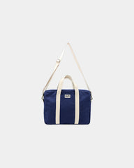 Laptoptasche aus Bio-Baumwolle Hindbag Luis zum Personalisieren - Marineblau