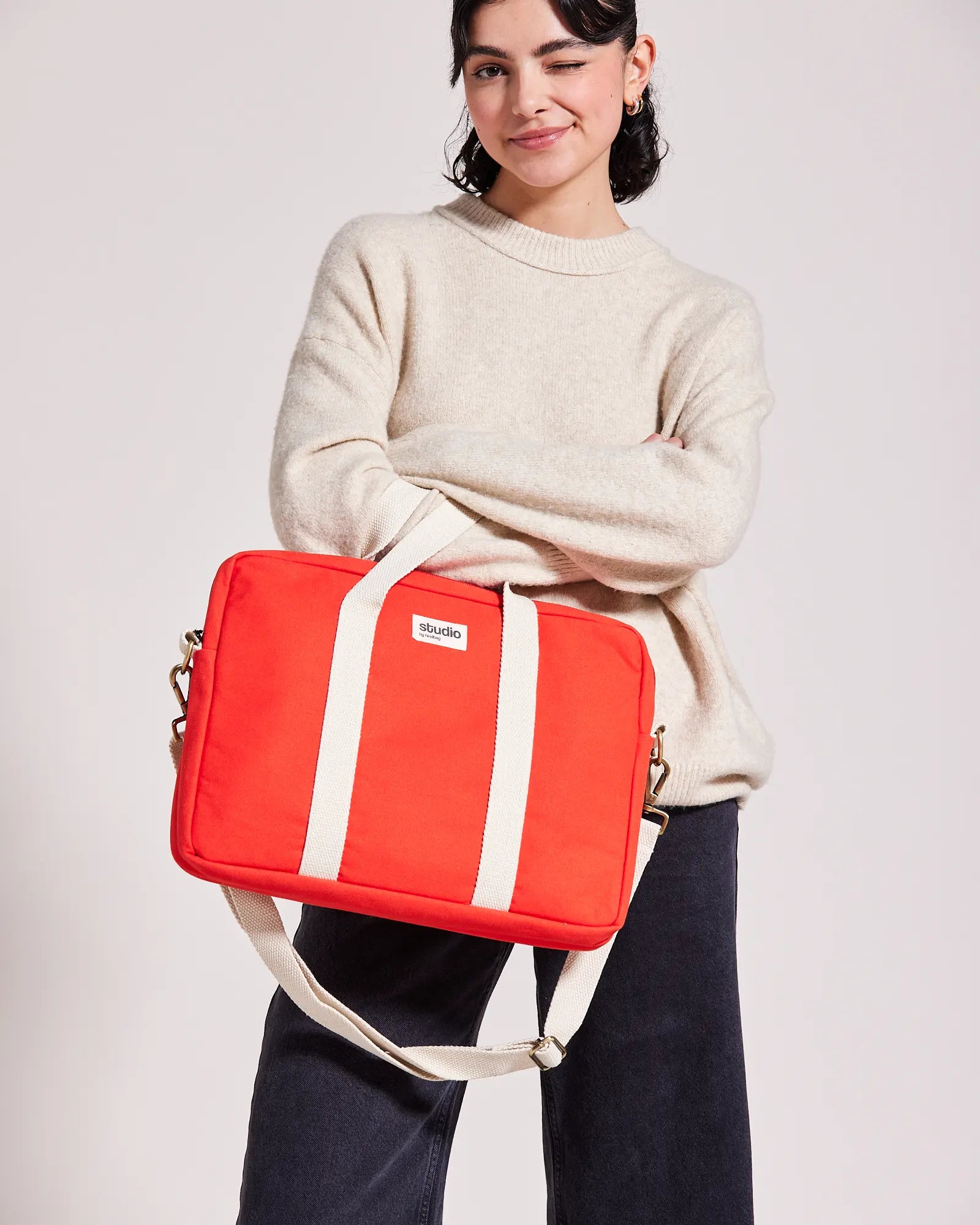 Laptoptasche aus Bio-Baumwolle Hindbag Luis zum Personalisieren - 12