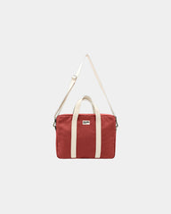 Laptoptasche aus Bio-Baumwolle Hindbag Luis zum Personalisieren - Ziegelrot
