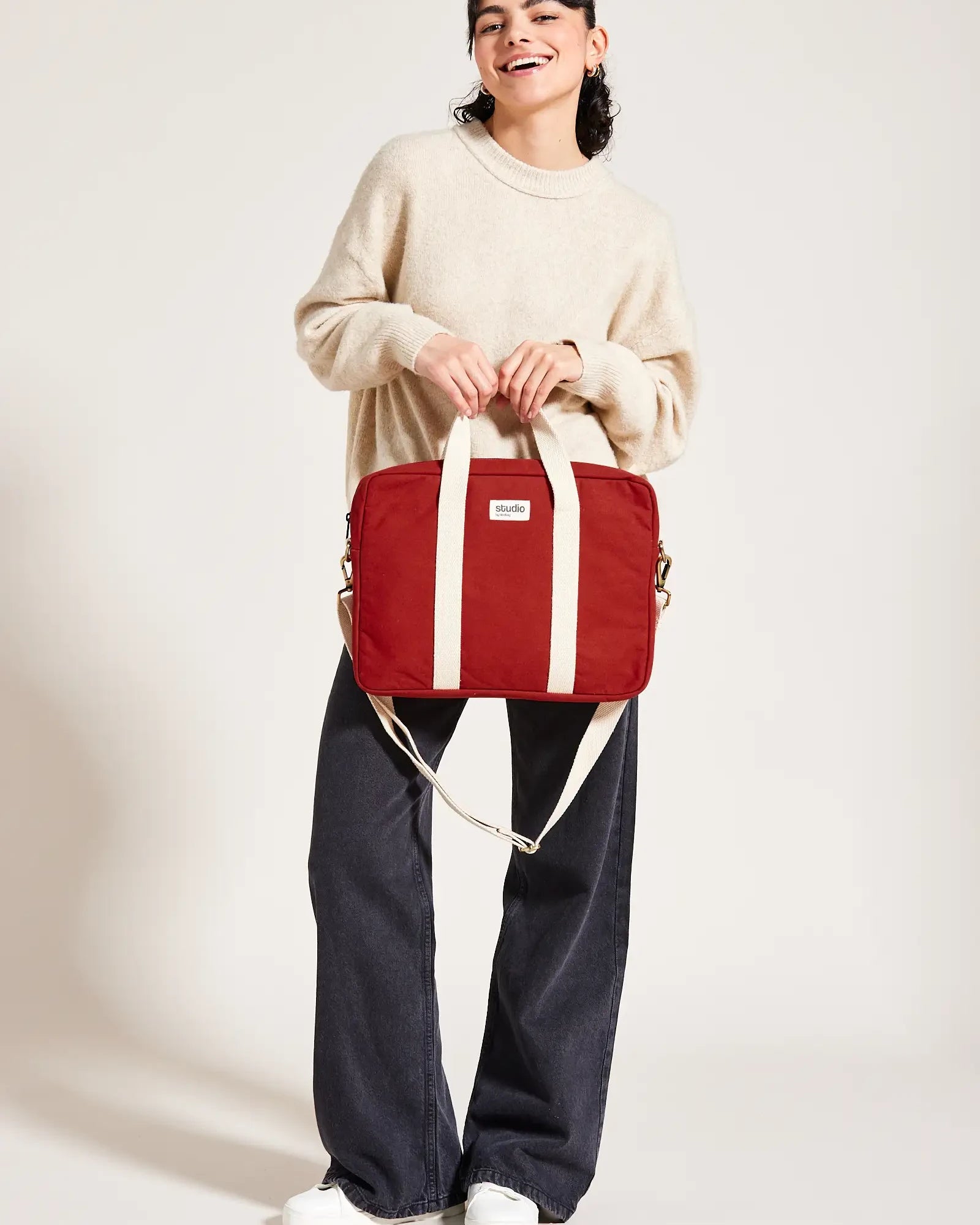 Laptoptasche aus Bio-Baumwolle Hindbag Luis zum Personalisieren - 14