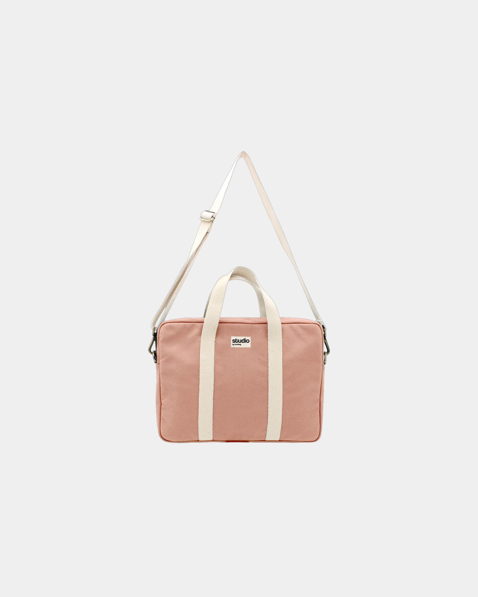 Laptoptasche aus Bio-Baumwolle Hindbag Luis zum Personalisieren - Lachs