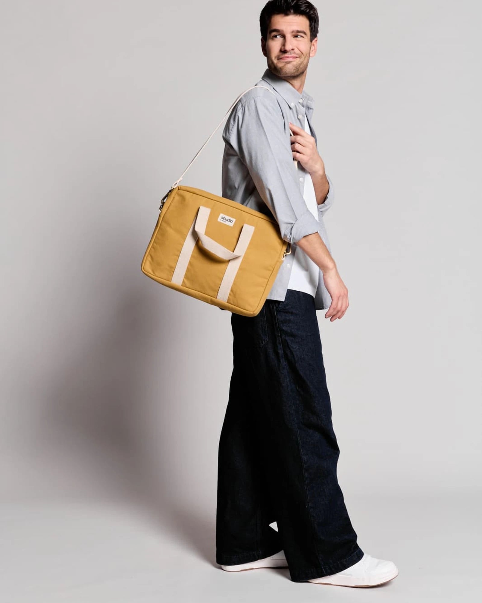 Laptoptasche aus Bio-Baumwolle Hindbag Luis zum Personalisieren - 23
