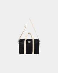 Laptoptasche aus Bio-Baumwolle Hindbag Luis zum Personalisieren - Schwarz