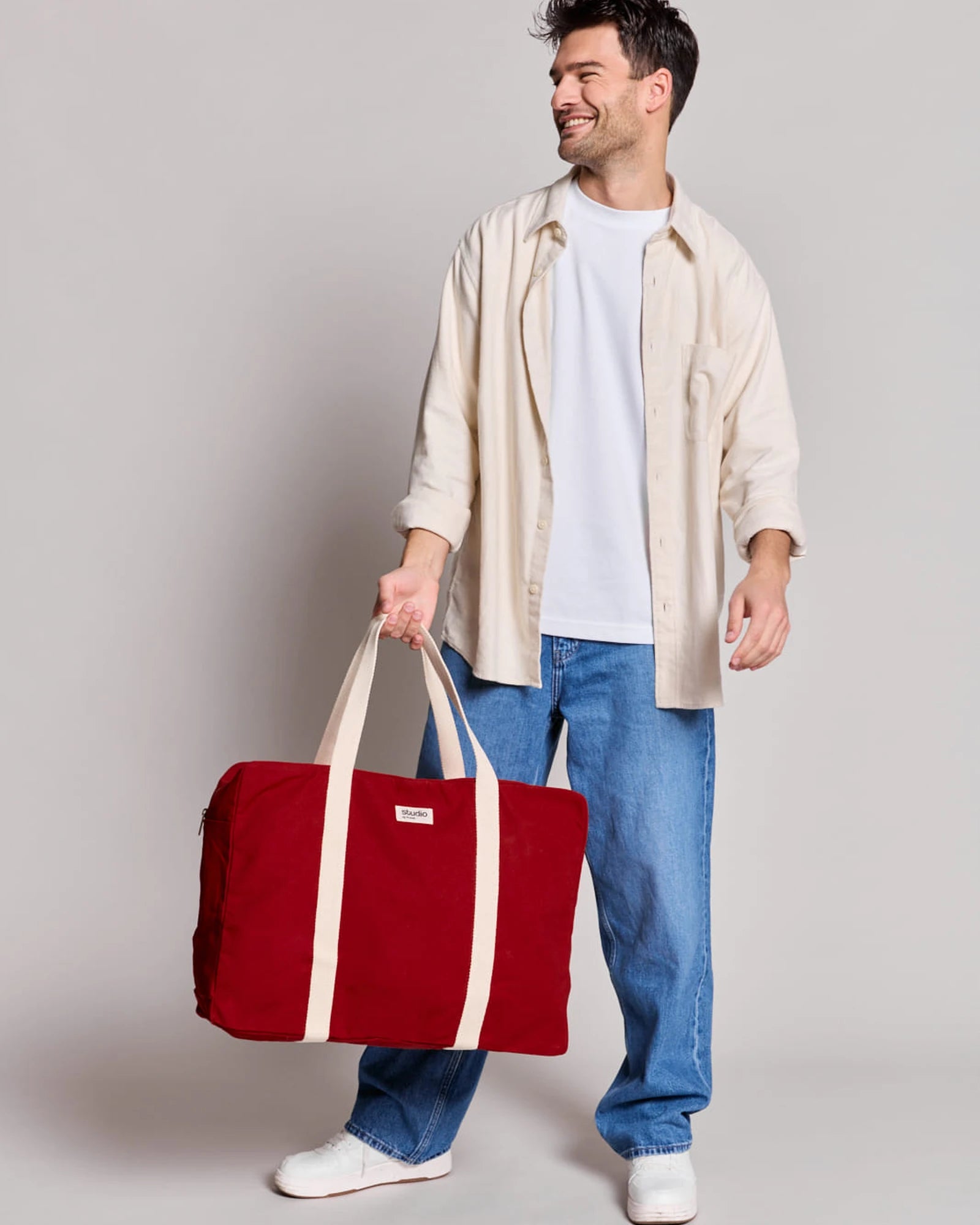 Reisetasche aus Bio-Baumwolle Hindbag Gabriel zum Personalisieren - 23