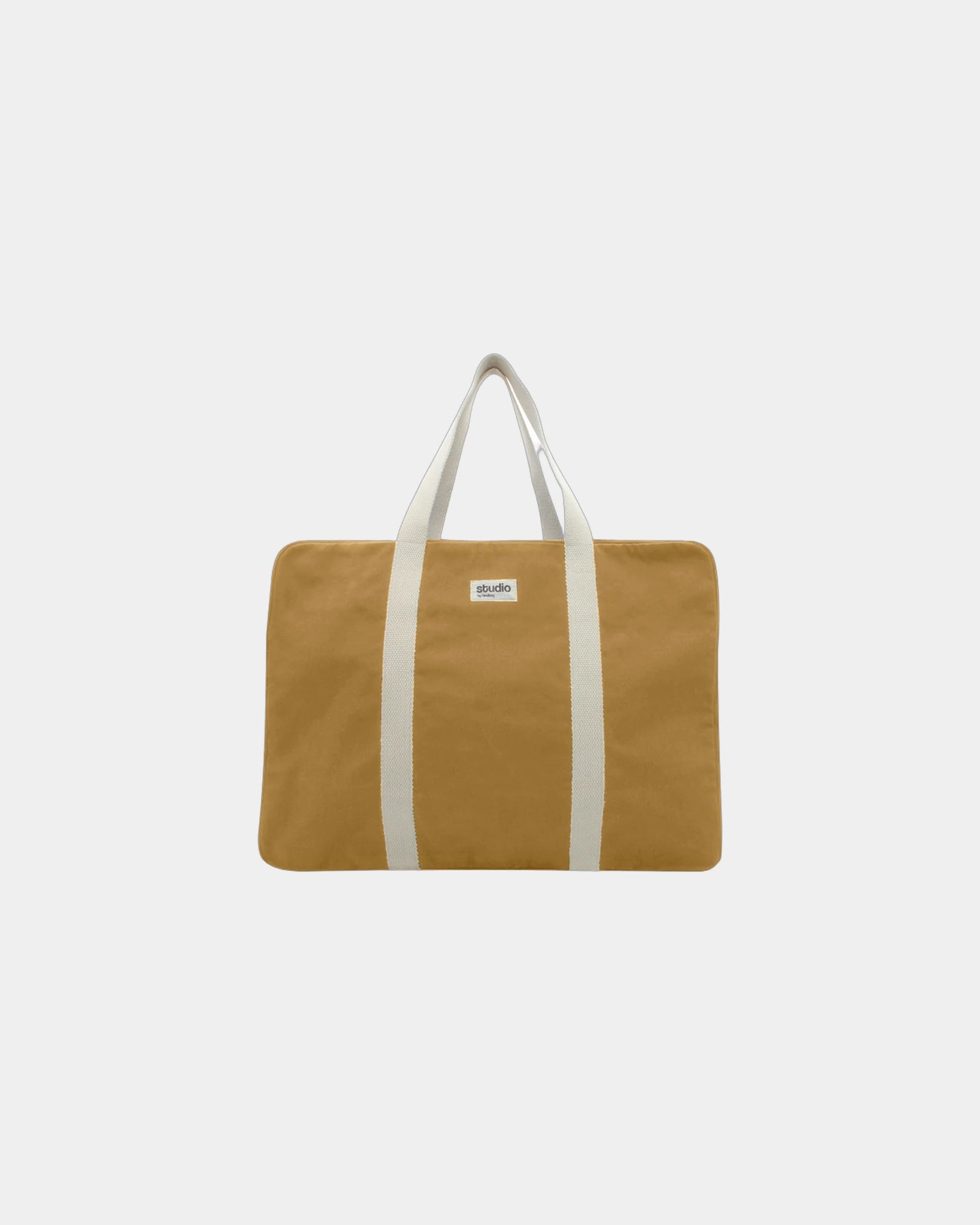 Reisetasche aus Bio-Baumwolle Hindbag Gabriel zum Personalisieren - Ocker