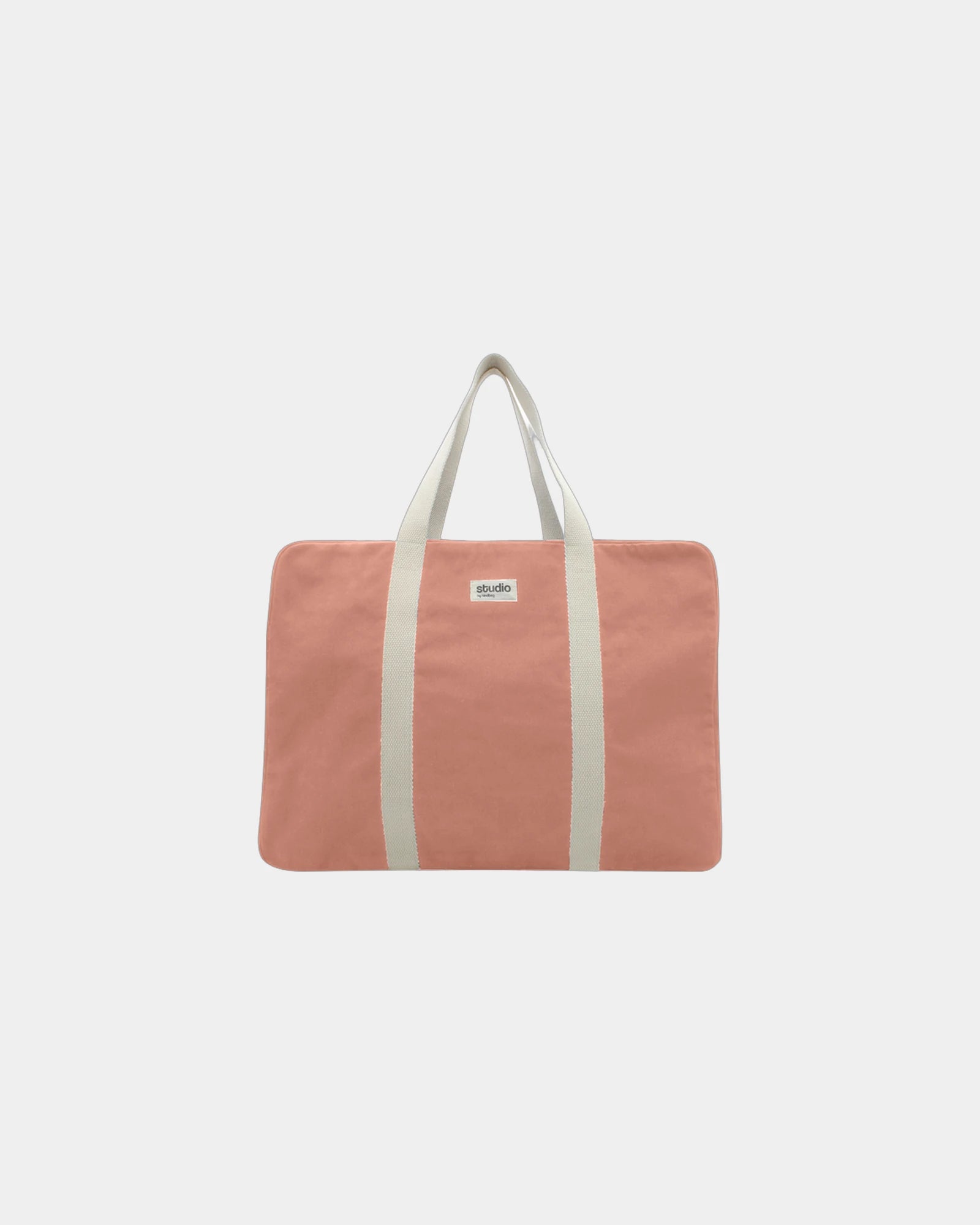 Reisetasche aus Bio-Baumwolle Hindbag Gabriel zum Personalisieren - Lachs