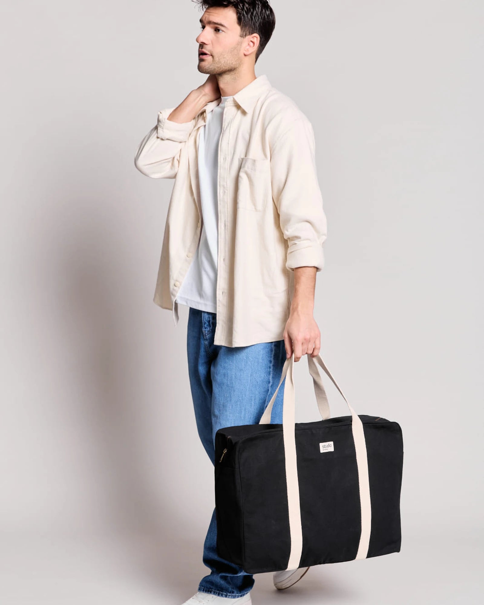 Reisetasche aus Bio-Baumwolle Hindbag Gabriel zum Personalisieren - 6