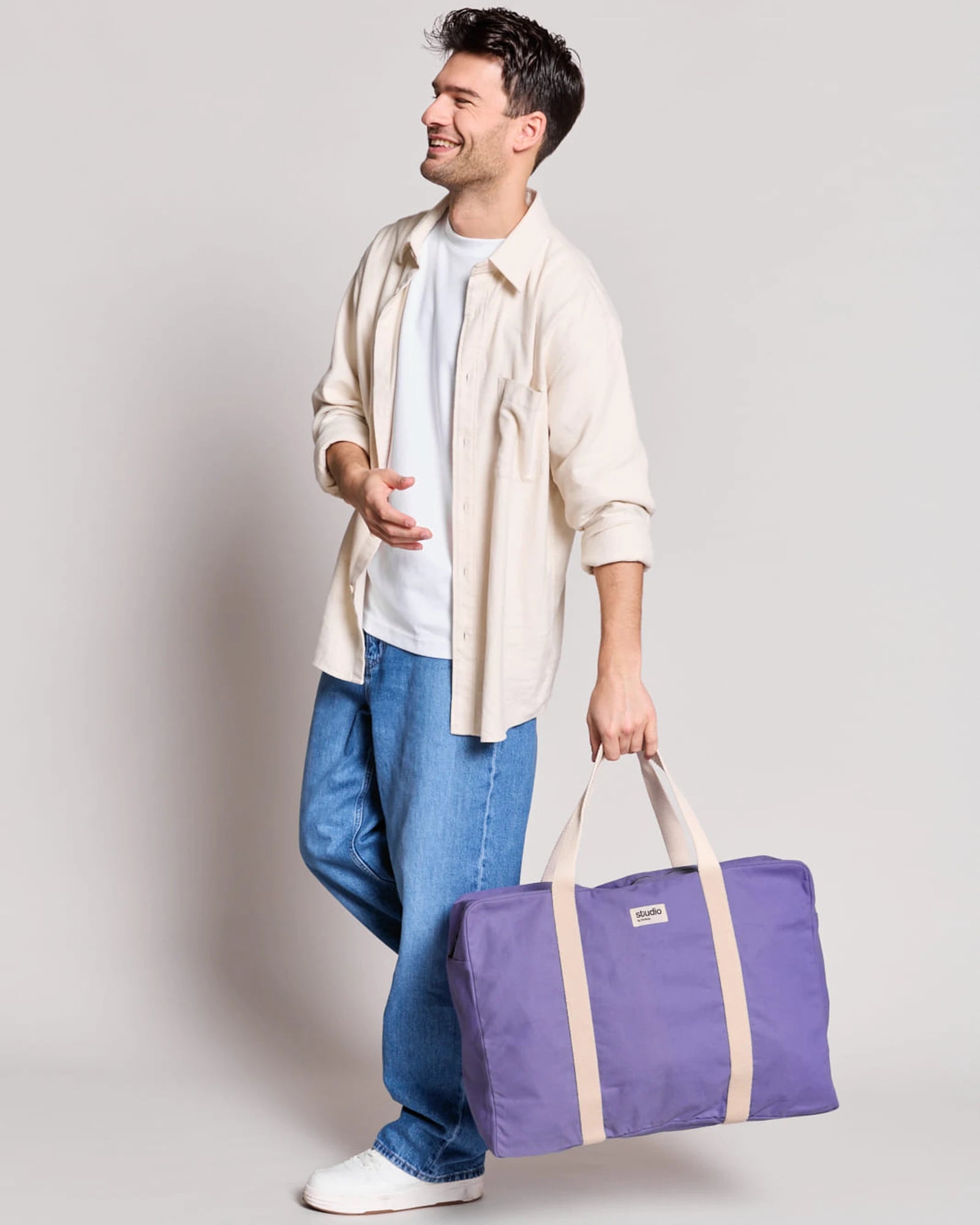 Reisetasche aus Bio-Baumwolle Hindbag Gabriel zum Personalisieren - 32