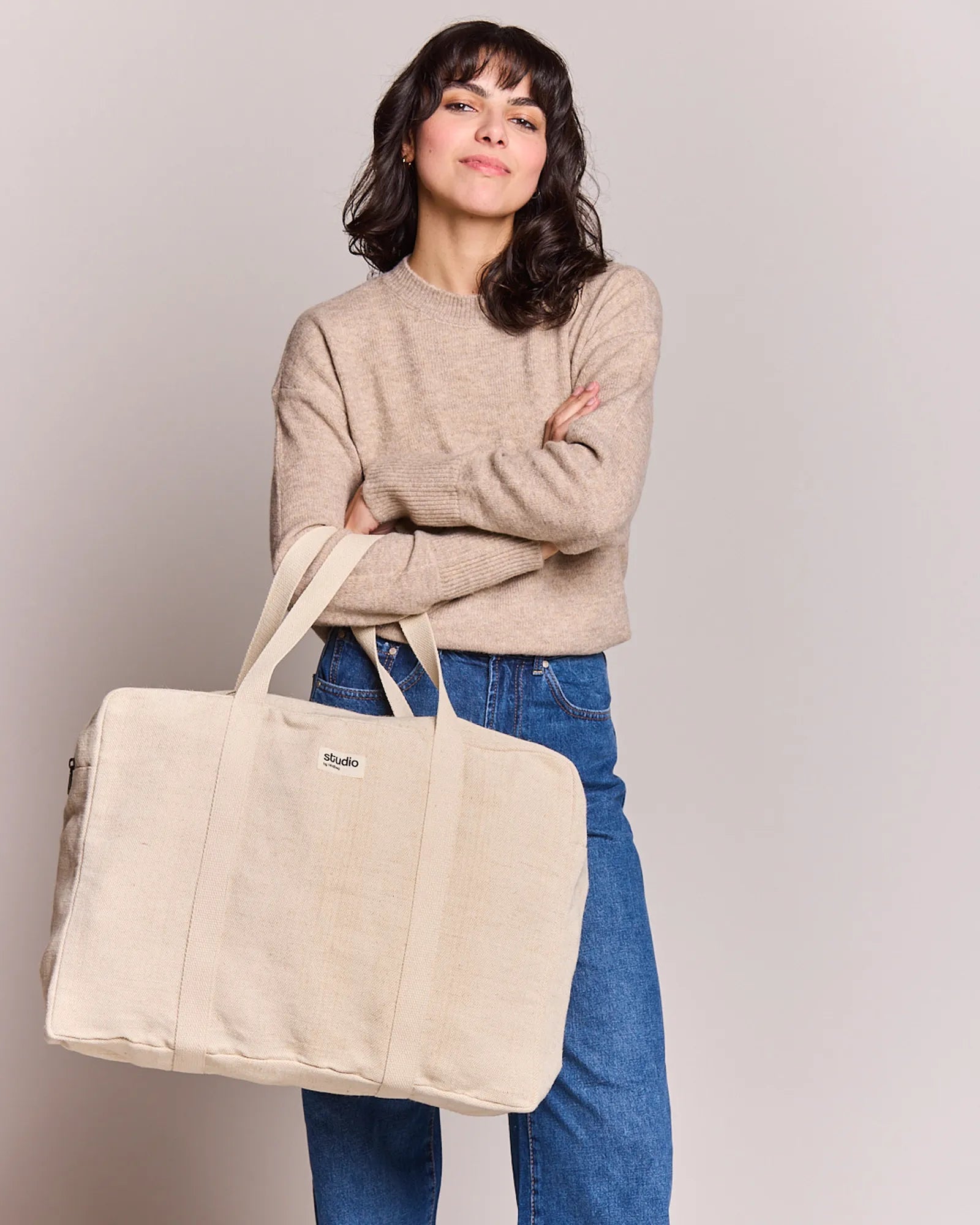 Reisetasche aus Bio-Baumwolle Hindbag Gabriel zum Personalisieren - 41