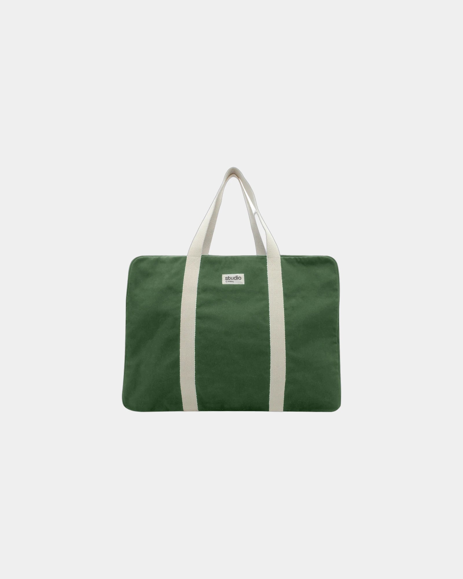 Reisetasche aus Bio-Baumwolle Hindbag Gabriel zum Personalisieren - Olive