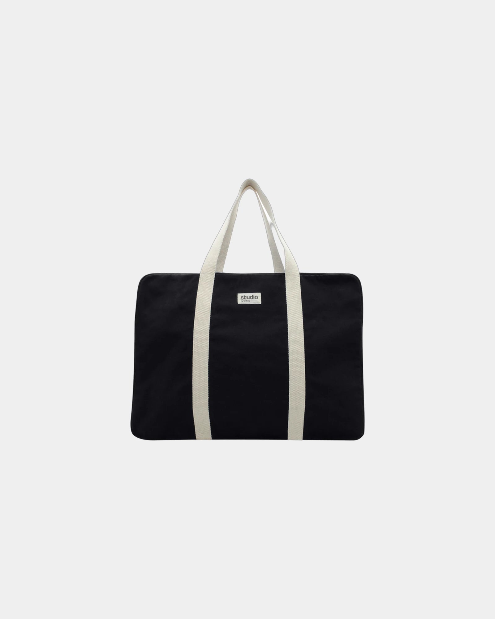 Reisetasche aus Bio-Baumwolle Hindbag Gabriel zum Personalisieren - Schwarz