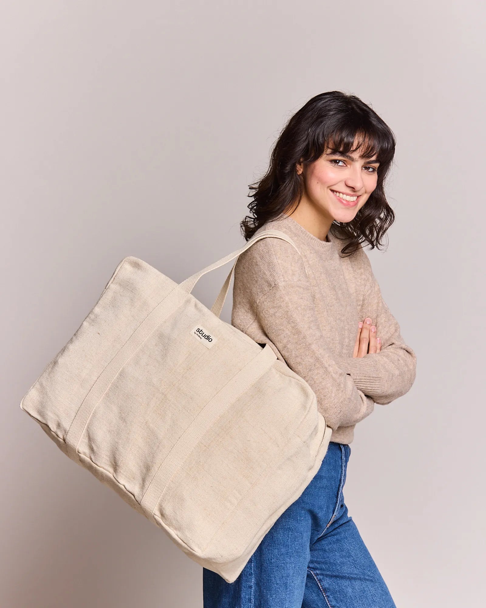 Reisetasche aus Bio-Baumwolle Hindbag Gabriel zum Personalisieren - 40