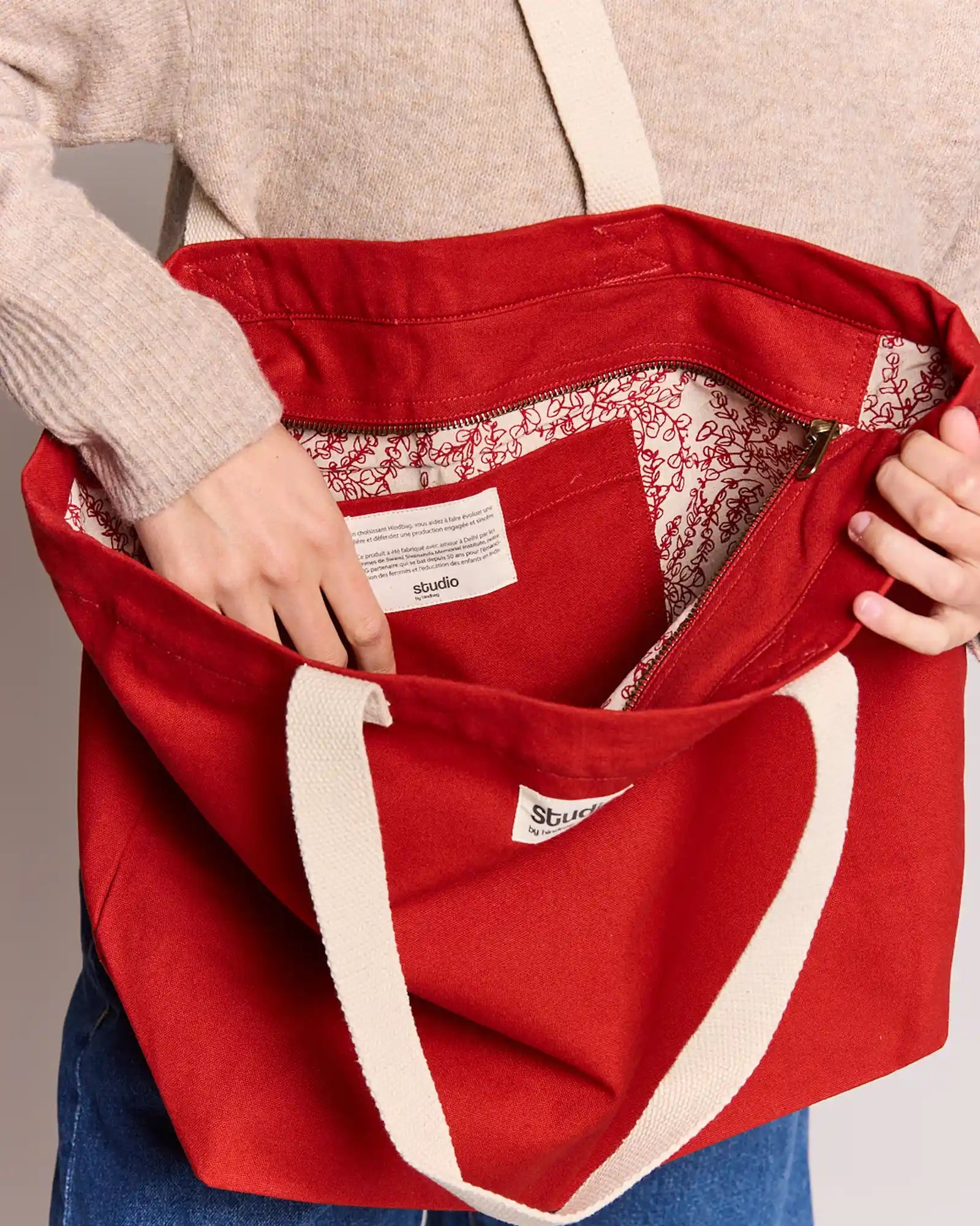 Reisetasche aus Bio-Baumwolle Hindbag Hortense zum Personalisieren - 15