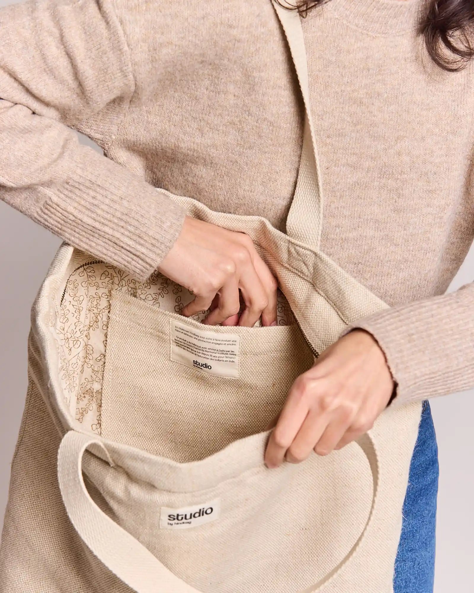 Reisetasche aus Bio-Baumwolle Hindbag Hortense zum Personalisieren - 27