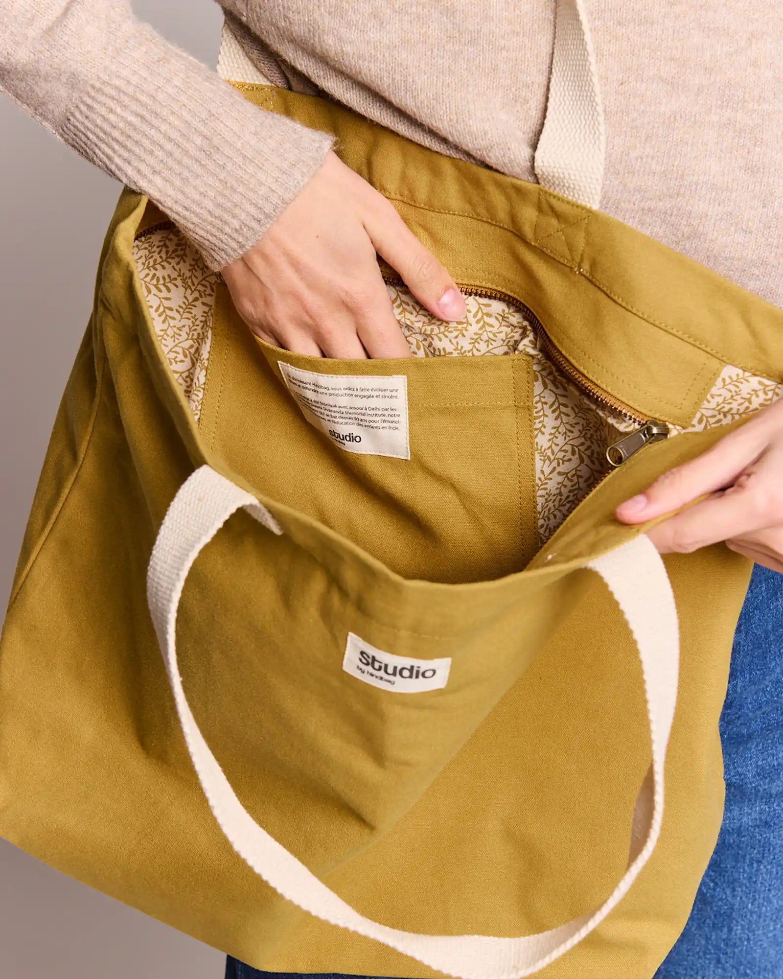 Reisetasche aus Bio-Baumwolle Hindbag Hortense zum Personalisieren - 25