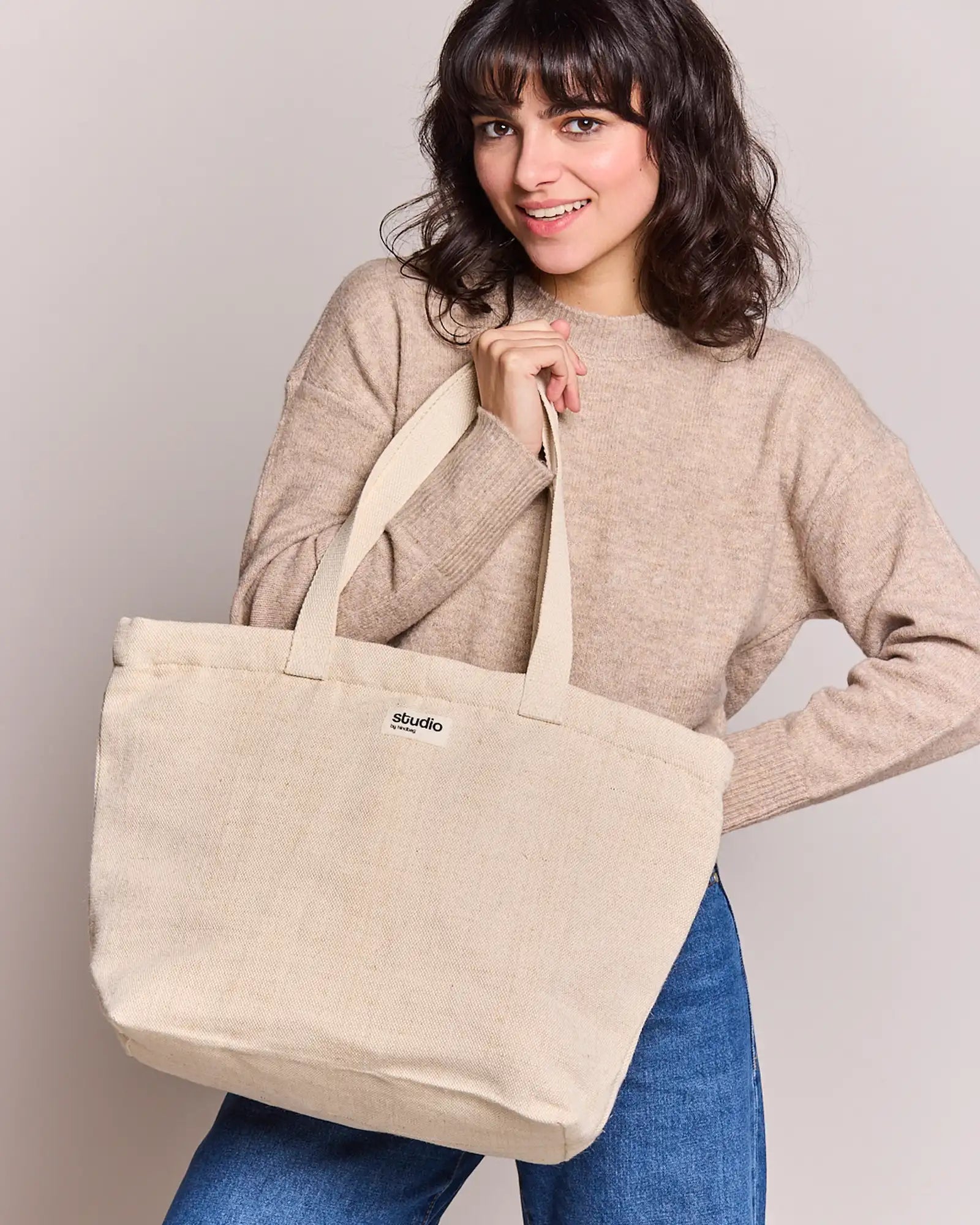 Reisetasche aus Bio-Baumwolle Hindbag Hortense zum Personalisieren - 28