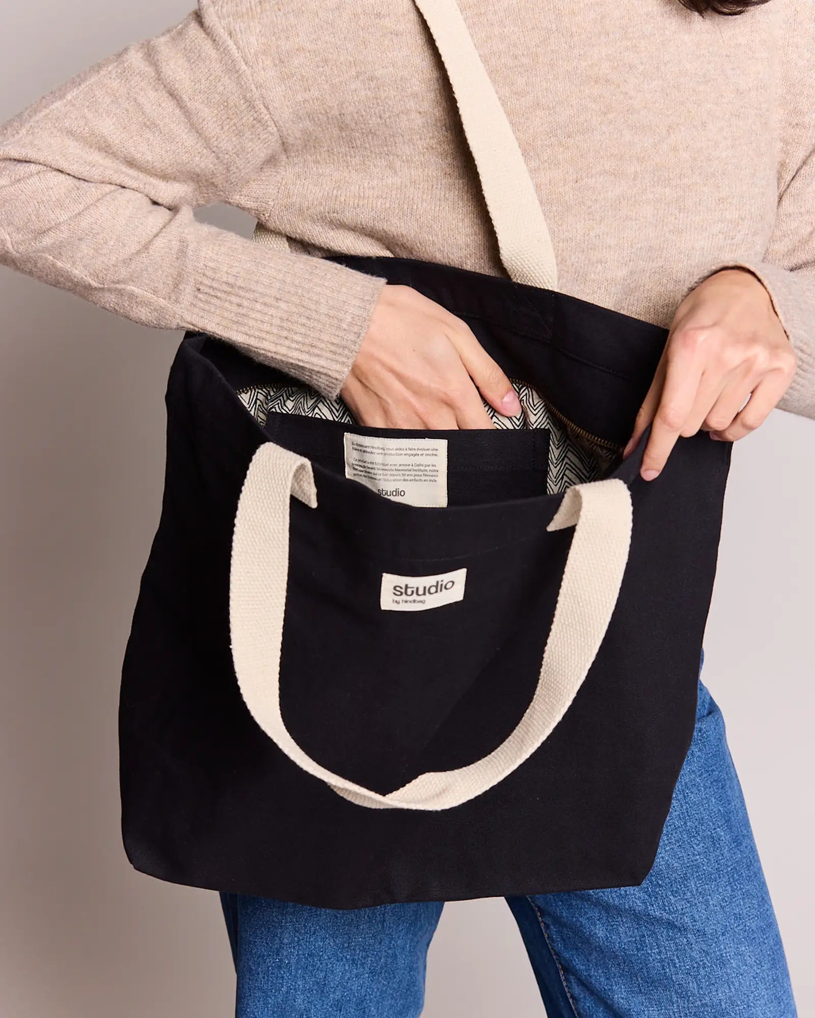 Reisetasche aus Bio-Baumwolle Hindbag Hortense zum Personalisieren - 3
