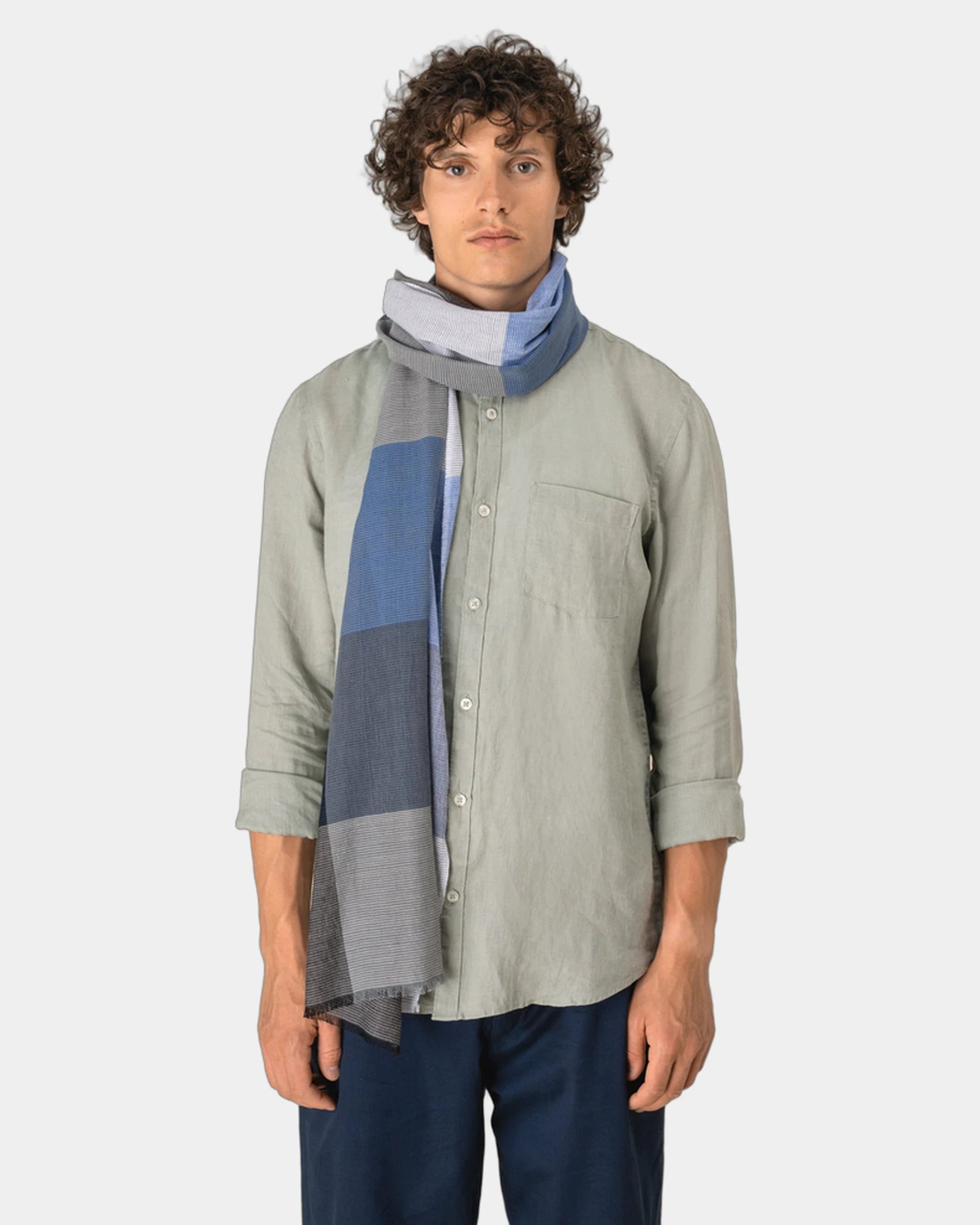 Schal Baumwolle kariert unisex zum Personalisieren - 1