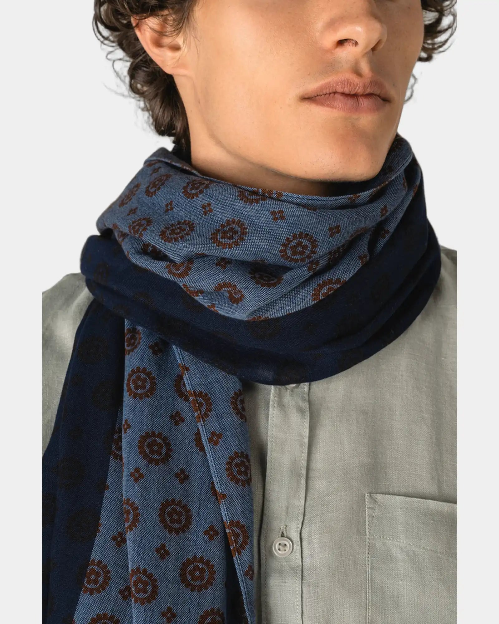 Schal mit Blumenmuster Baumwolle zum Personalisieren - 2