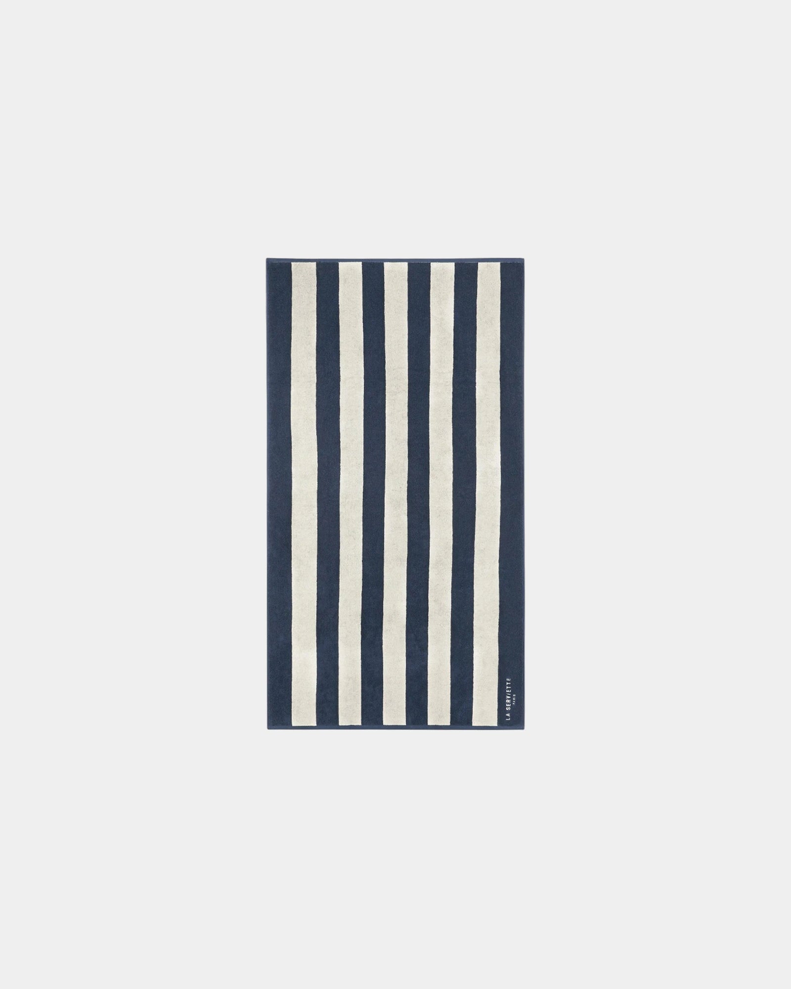 Handtuch für den Strand 90x170 La Handtuch Paris zum Personalisieren - Ozeanblau / Creme