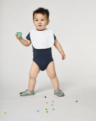 Bavoir Baby Bio-Baumwolle Stanley/Stella zum Personalisieren - Weiß