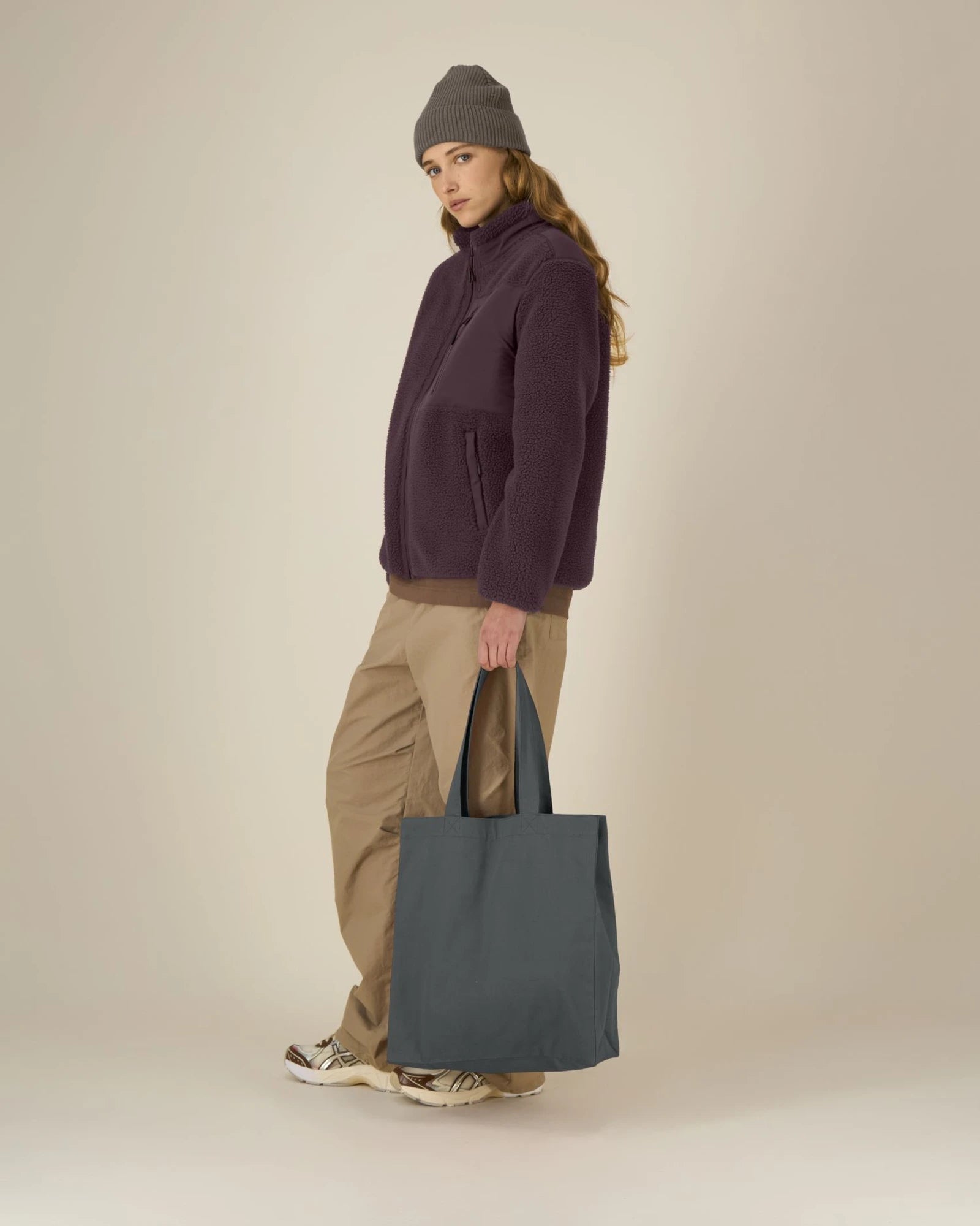 Stofftasche recycelt Stanley/Stella Mid zum Personalisieren - Anthrazit
