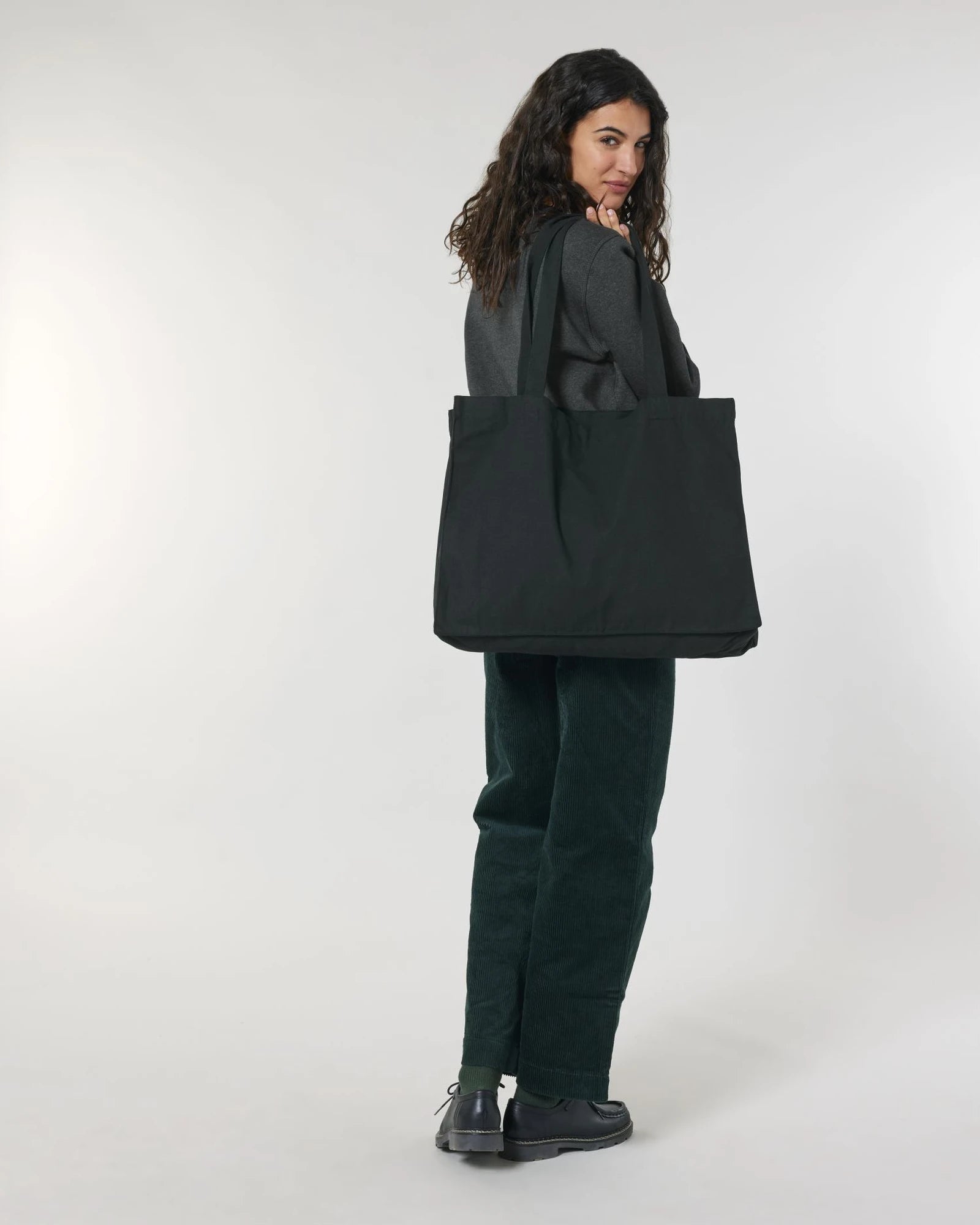Stofftasche recycelt Stanley/Stella zum Personalisieren - Schwarz