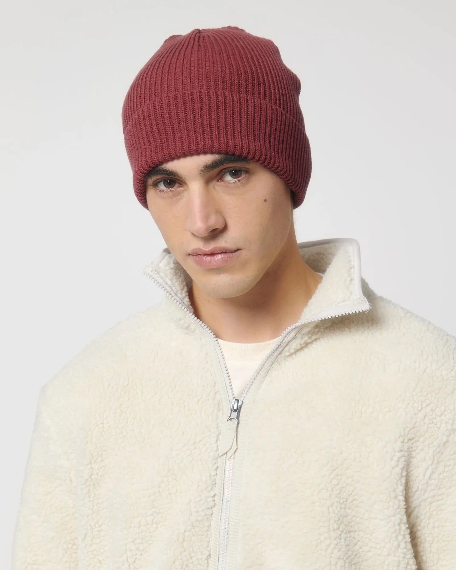 Mütze unisex Bio-Baumwolle Stanley/Stella Fisherman zum Personalisieren - Rote Erde