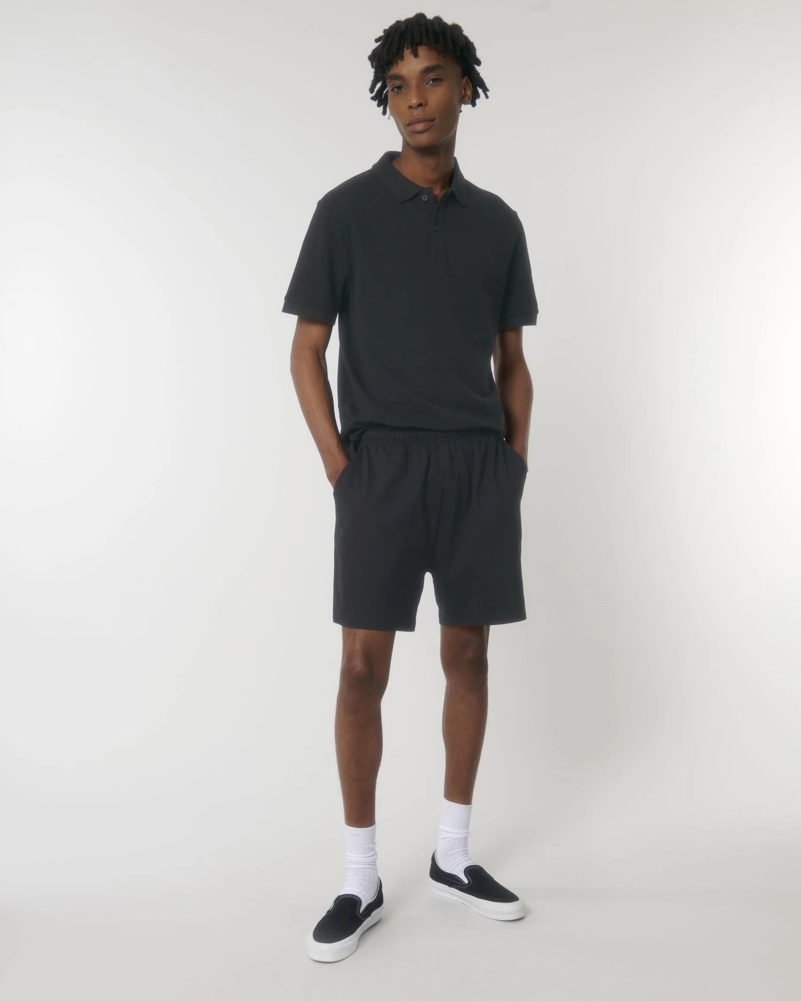 Shorts Bio-Baumwolle Stanley/Stella Waker zum Personalisieren - Schwarz