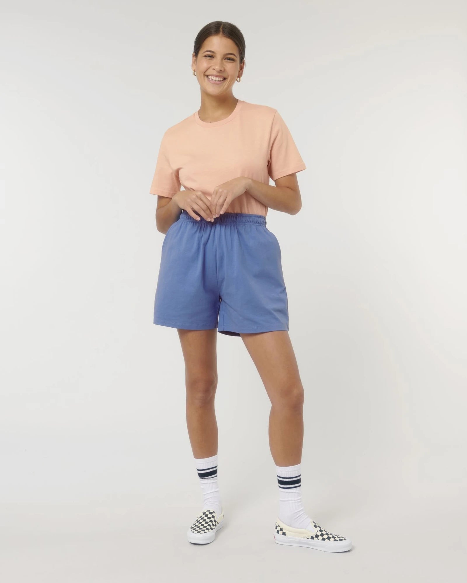 Shorts Bio-Baumwolle Stanley/Stella Waker zum Personalisieren - Helles Blau