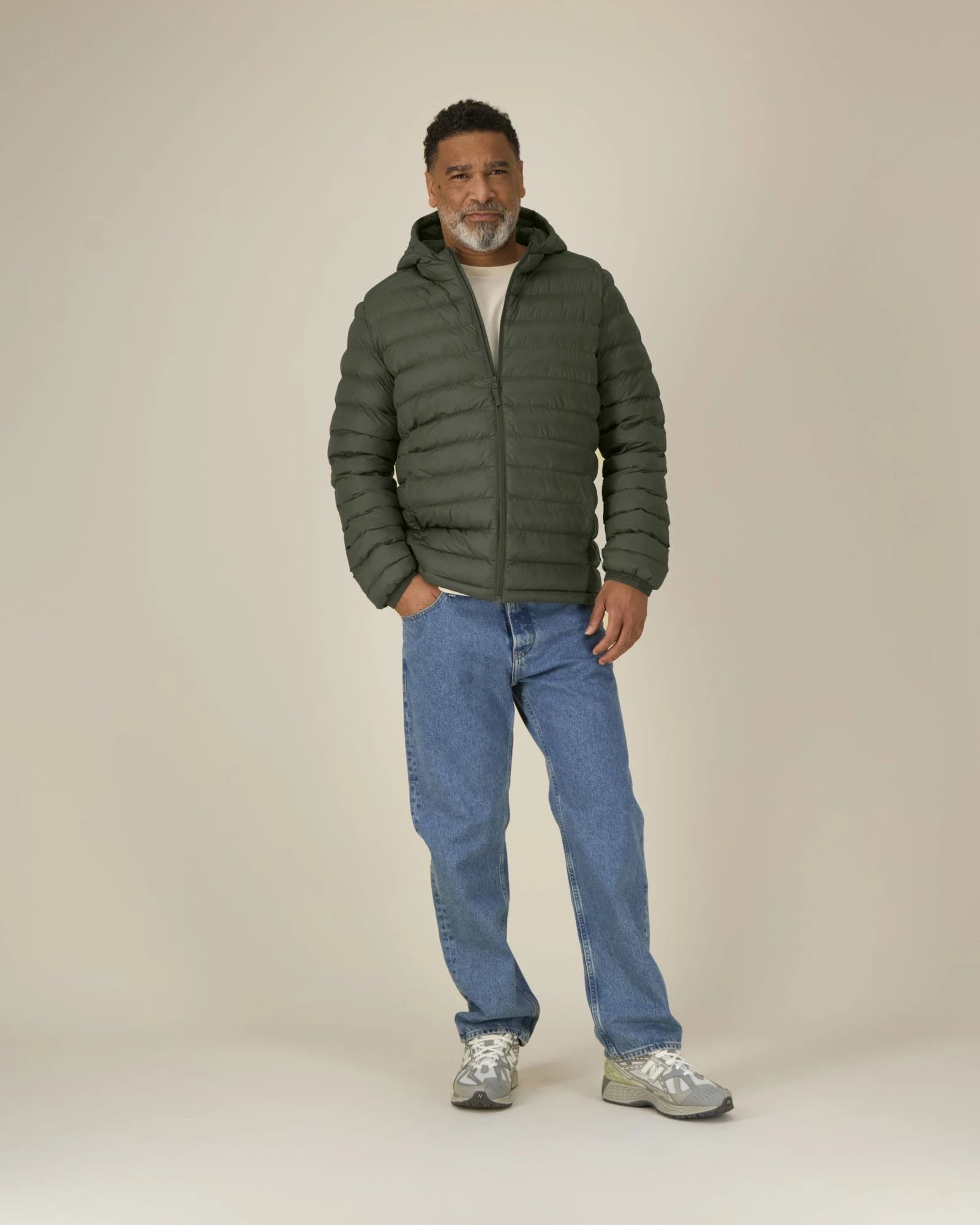 Leichte Steppjacke aus 100% recyceltem Nylon Stanley - Khaki