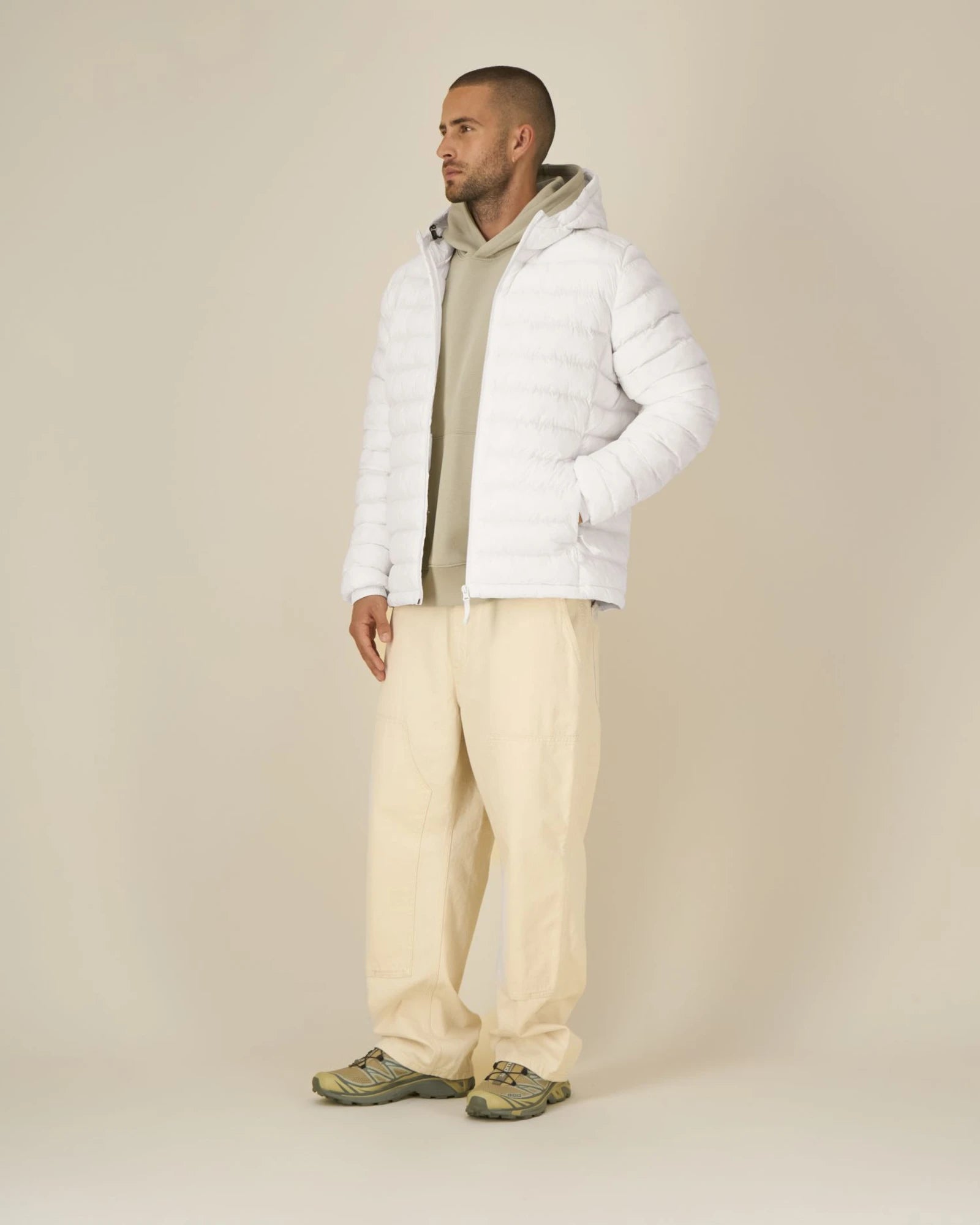 Leichte Steppjacke aus 100% recyceltem Nylon Stanley - Cremeweiß